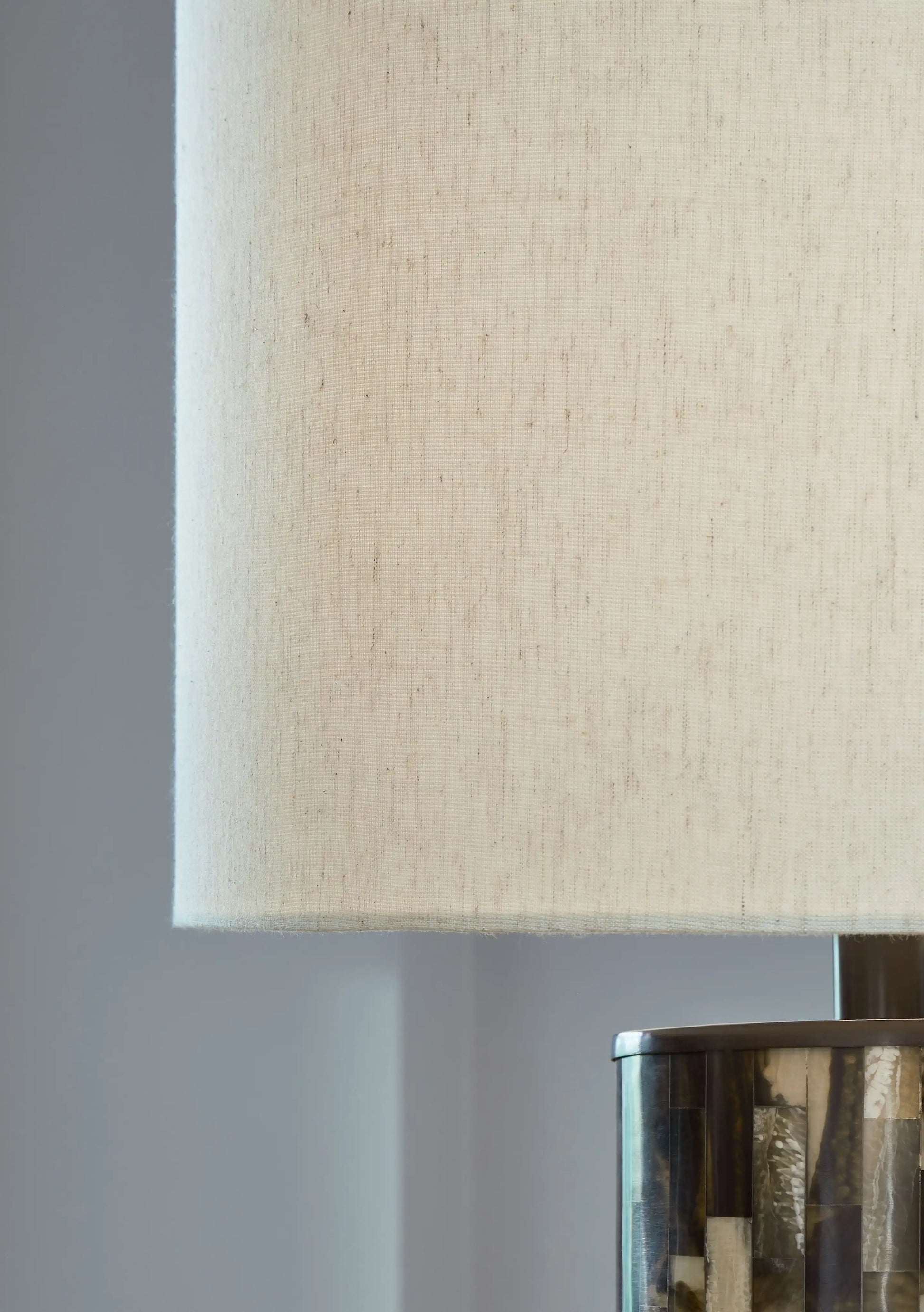 Ellford - Poly Table Lamp - Black / Brown / Cream - Best Buy Furniture