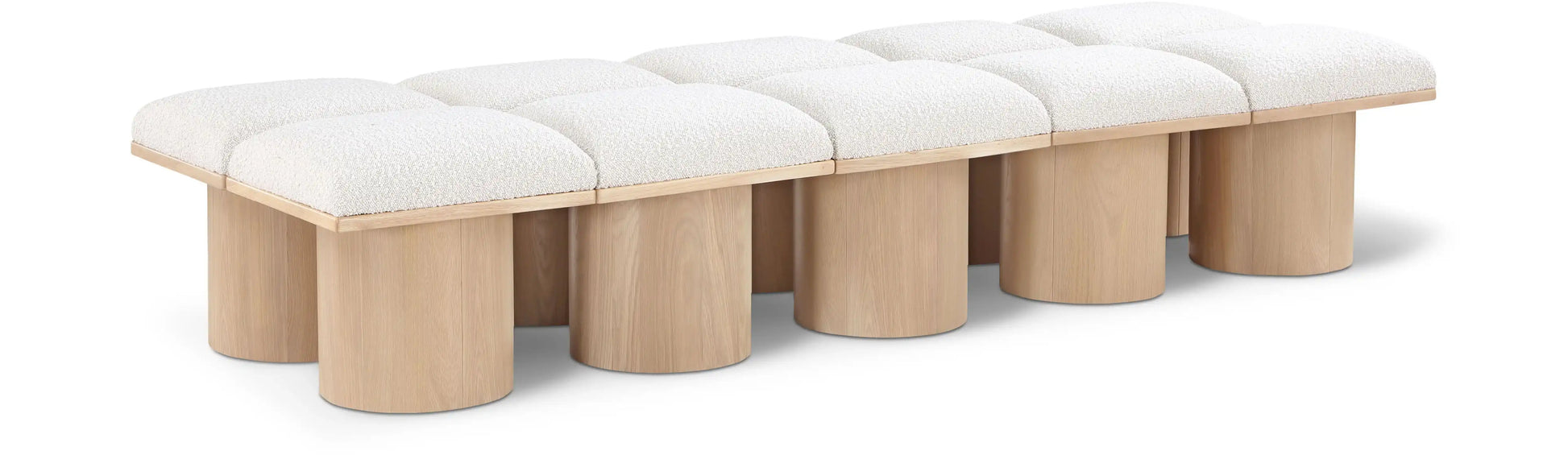 Pavilion - 10 Piece Modular Bench With Natural Base - Best Buy Furniture