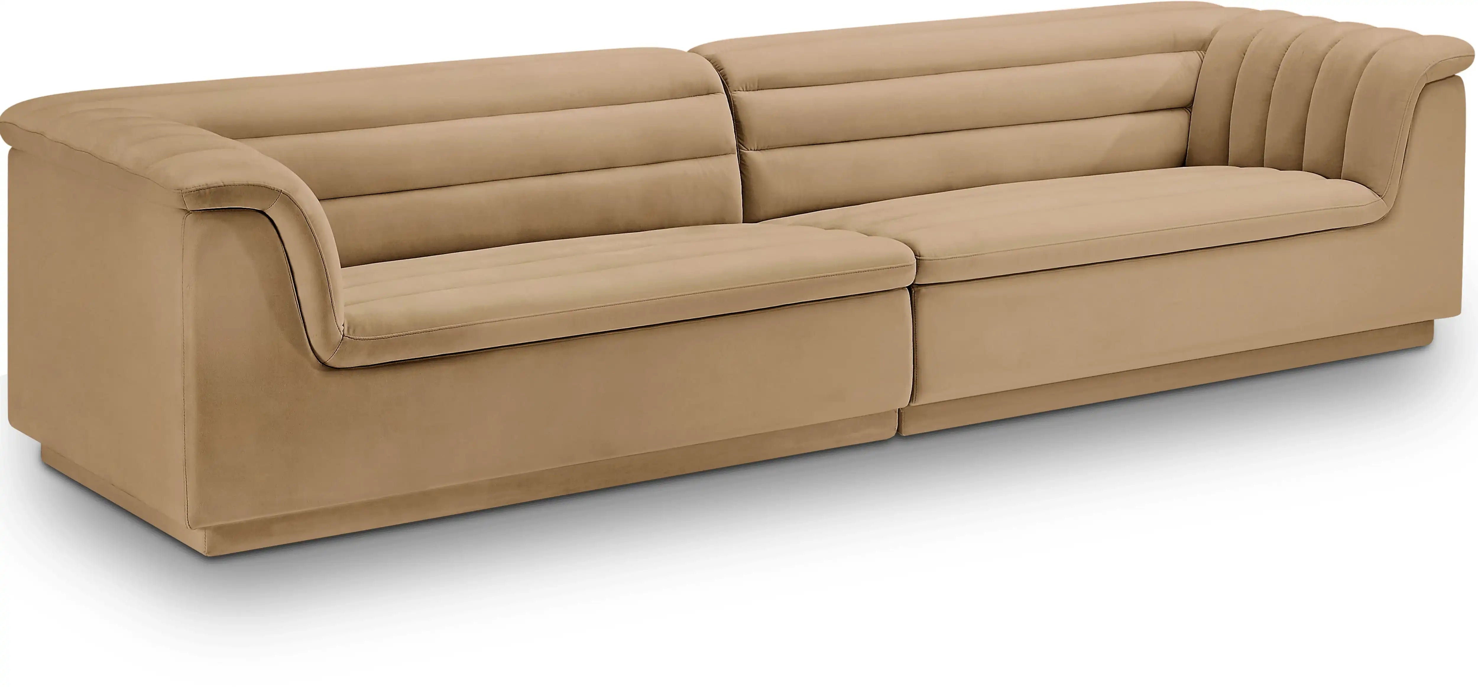 Cascade - Velvet Modular Sofa - Best Buy Furniture