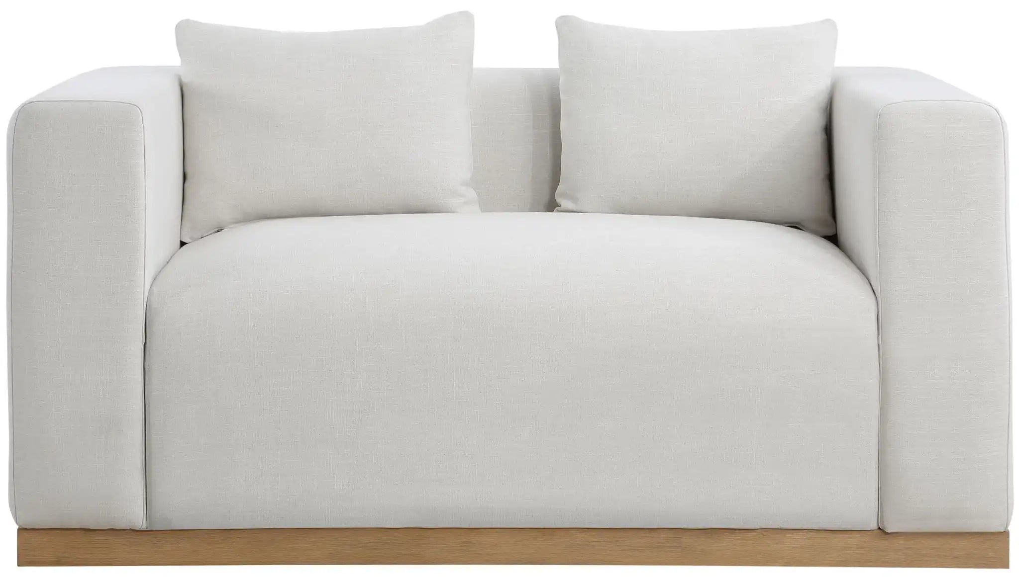Alfie - Linen Textured Fabic Loveseat