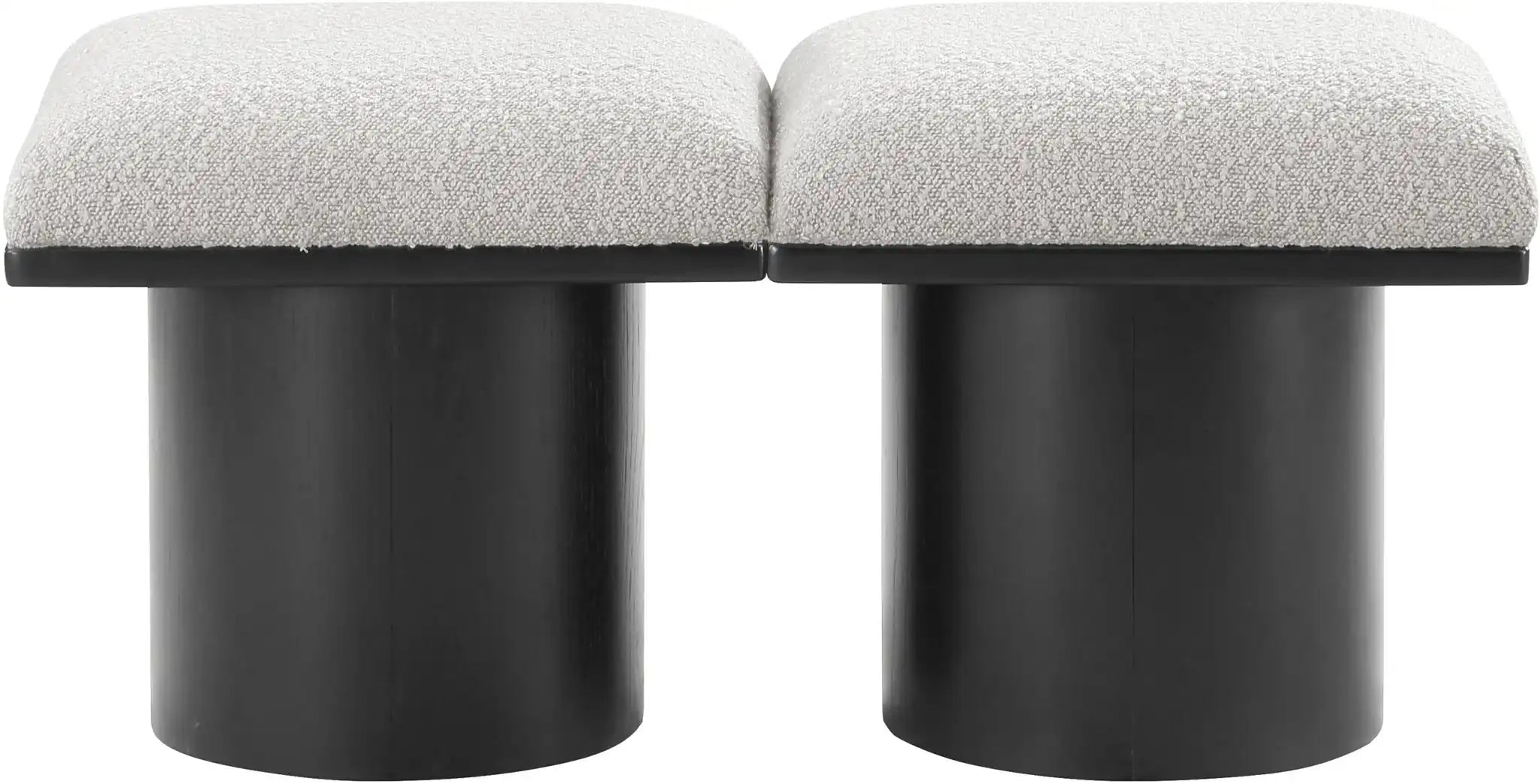 Pavilion - 2 Piece Modular Bench With Black Base