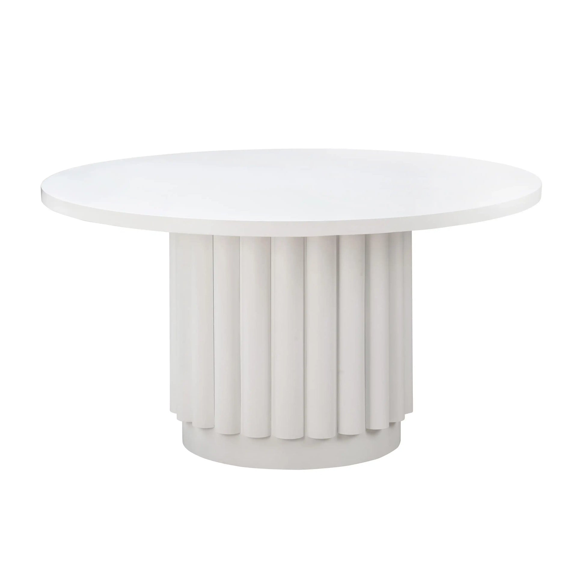 Kali - Round Dining Table - White - Best Buy Furniture