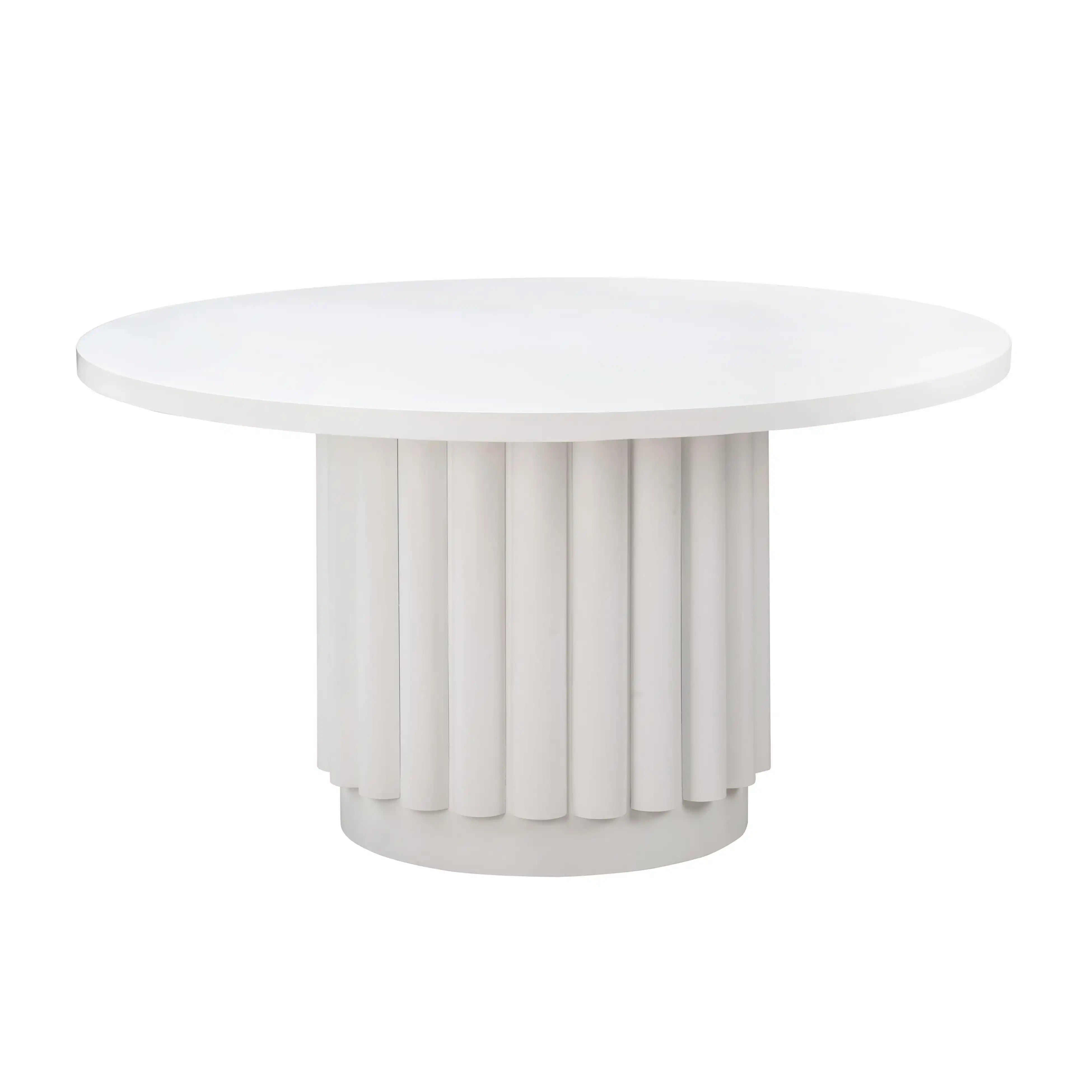 Kali - Round Dining Table - White - Best Buy Furniture
