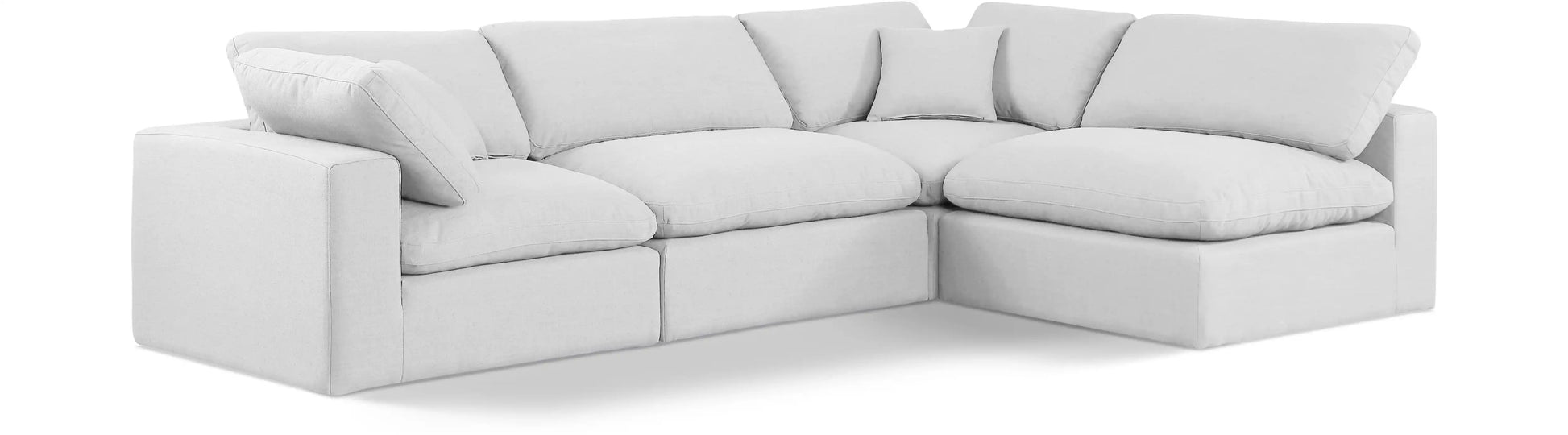 Comfy - 4 Piece Linen Fabric Modular Armless Sectional - Best Buy Furniture