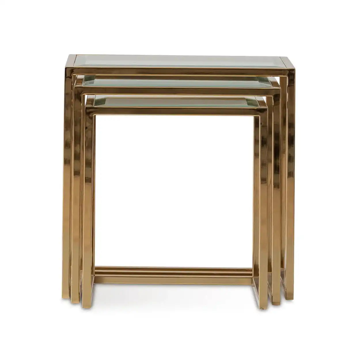 Savannah Breeze - Nesting Tables (Set of 3) - Bright Gold - Best Buy Furniture