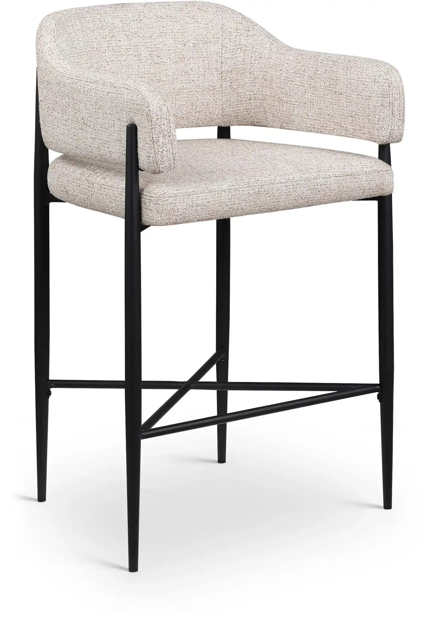 Dame - Fabric Upholstered Counter Stool (Set of 2) - Best Buy Furniture