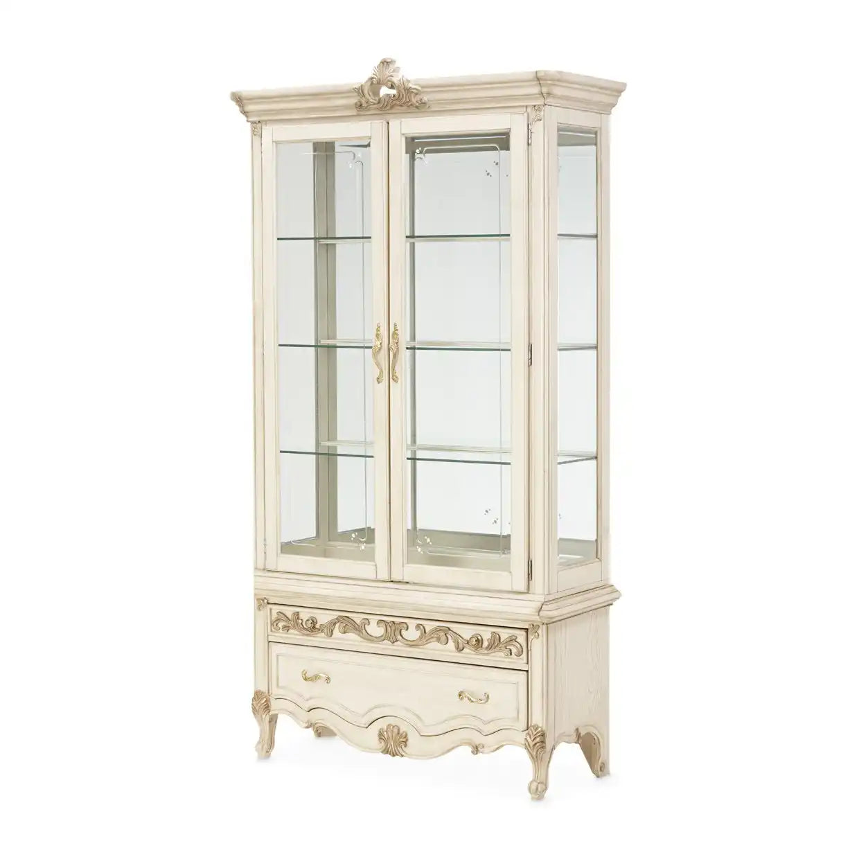 Platine de Royale - Curio Cabinet - Champagne - Best Buy Furniture