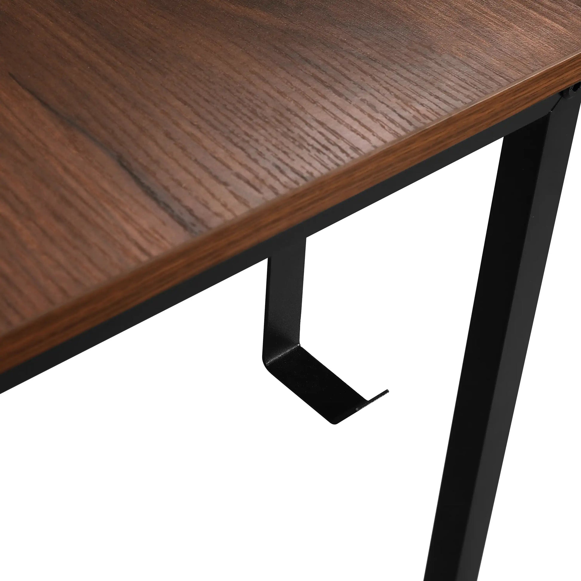 Techni Mobili L-Shape Industrial Desk with storage shelves, Walnut - Best Buy Furniture
