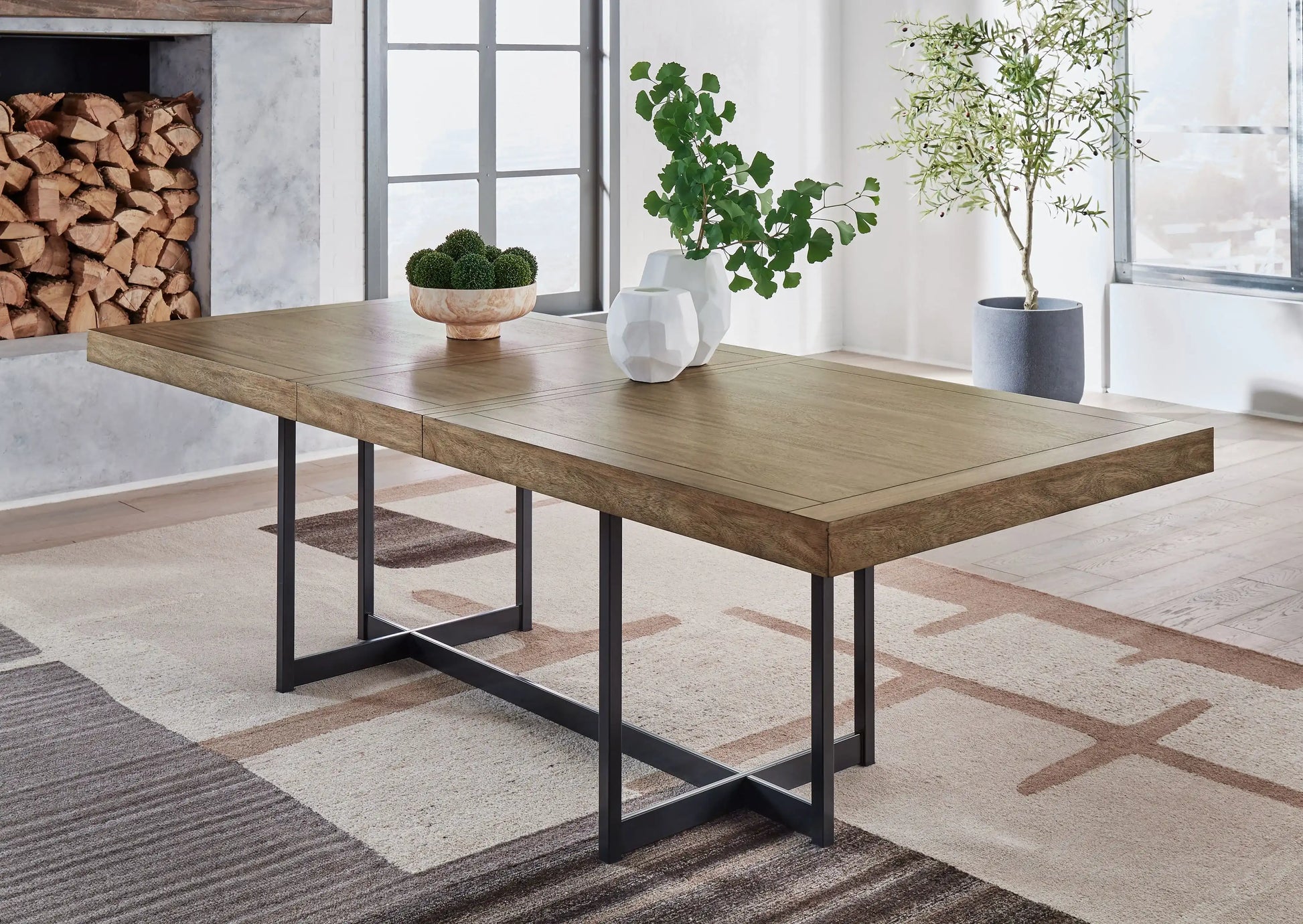 Tomtyn - Rectangular Dining Room Extension Table - Light Brown - Best Buy Furniture