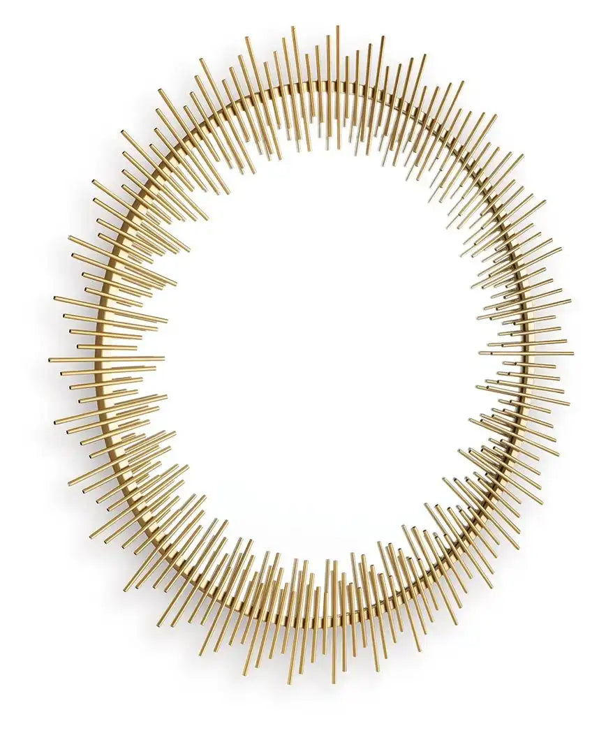 Wainport - Accent Mirror - Gold Finish - Best Buy Furniture