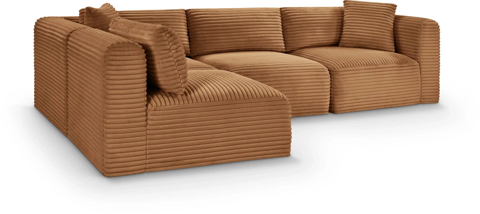 Shaggy - Fabric 4 Piece Modular Sectional - Best Buy Furniture
