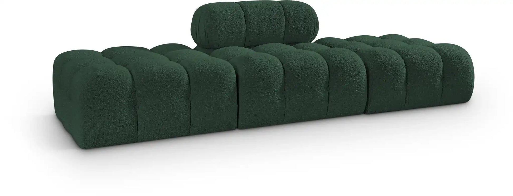 Ames - 3 Piece Boucle Upholstered Modular Sofa With 2 Backless Seats - Best Buy Furniture