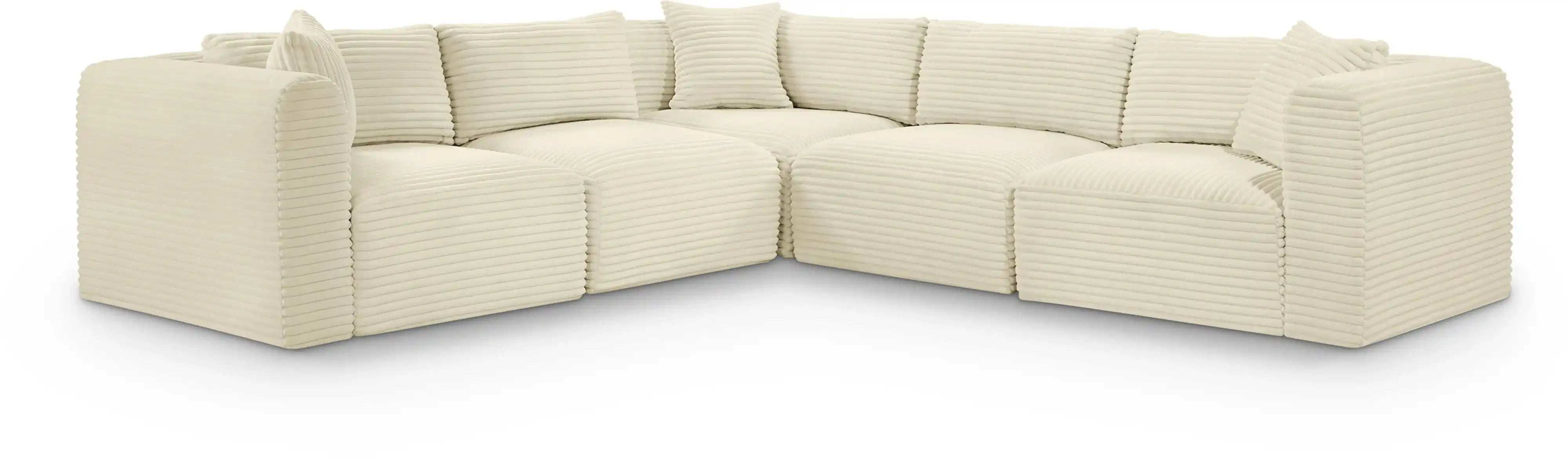 Shaggy - 5 Piece Modular Corner Sectional - Best Buy Furniture