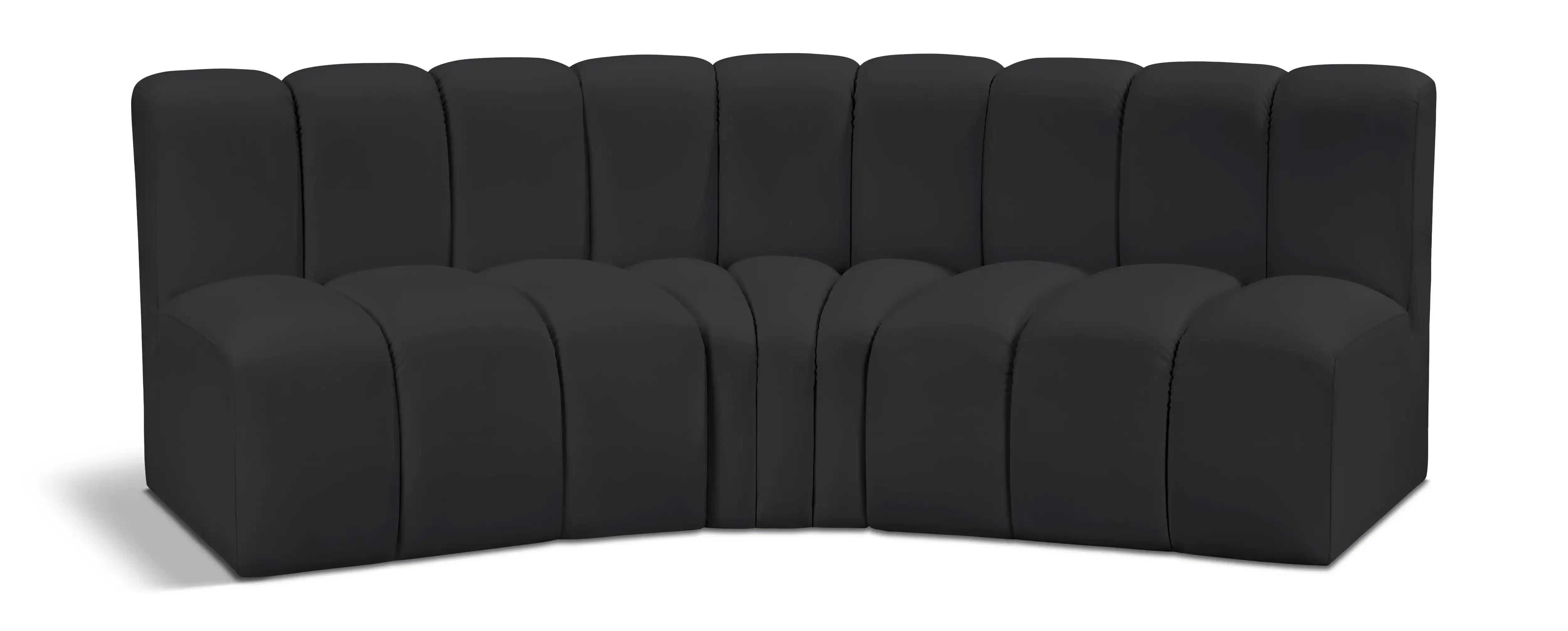 Arc - Faux Leather 3 Piece Modular Corner Sofa - Best Buy Furniture