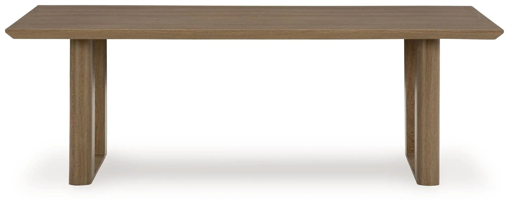 Serene Bay - Rectangular Dining Table With Umbrella Option - Dark Brown - Best Buy Furniture