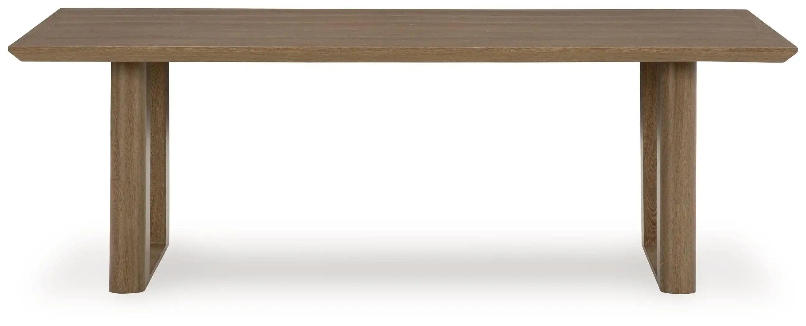 Serene Bay - Rectangular Dining Table With Umbrella Option - Dark Brown - Best Buy Furniture