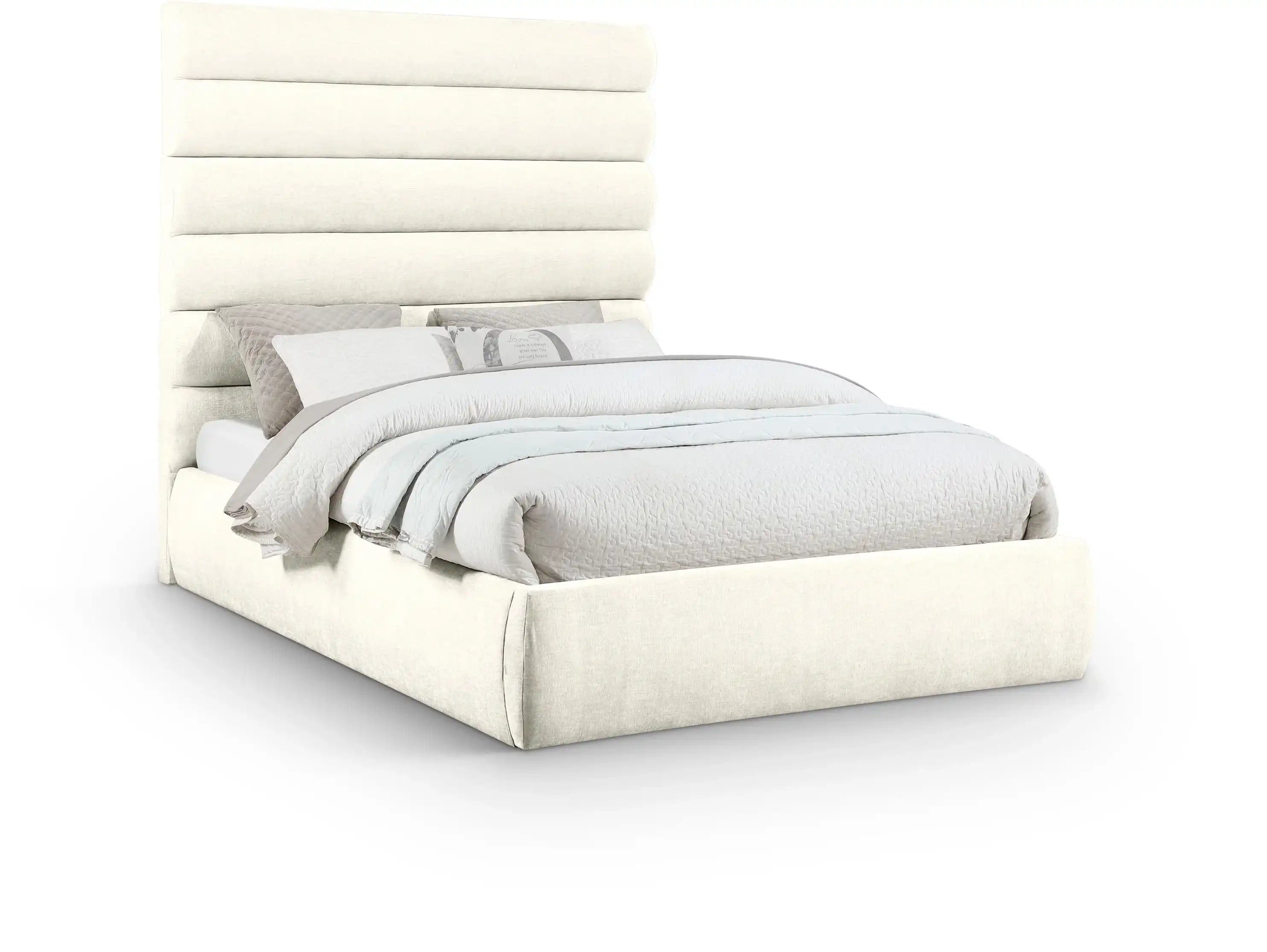 Adam - Chenille Fabric Bed With 70.5" Headboard - Best Buy Furniture