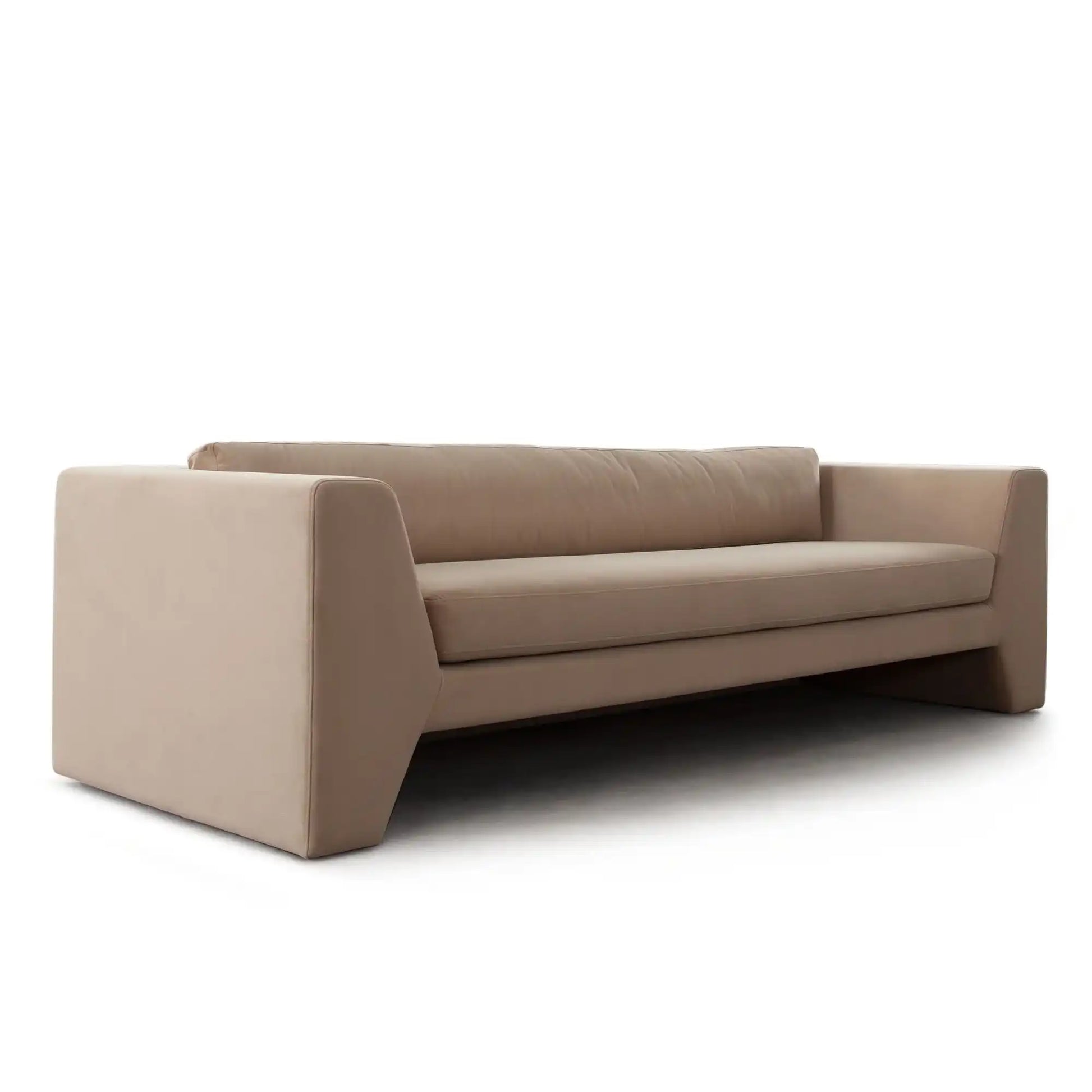 Rift Camel Performance Velvet Sofa - Best Buy Furniture