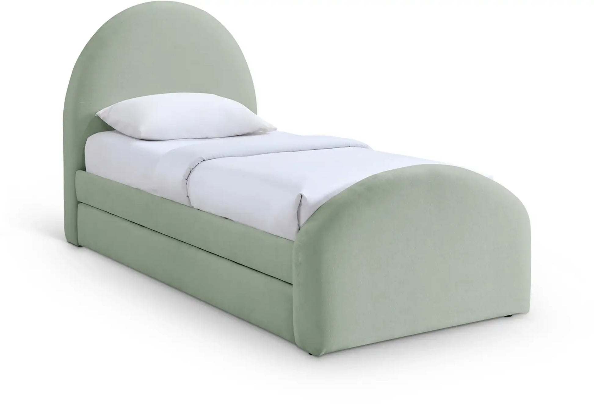 Andaz - Chenille Fabric Upholstered Trundle Bed - Best Buy Furniture