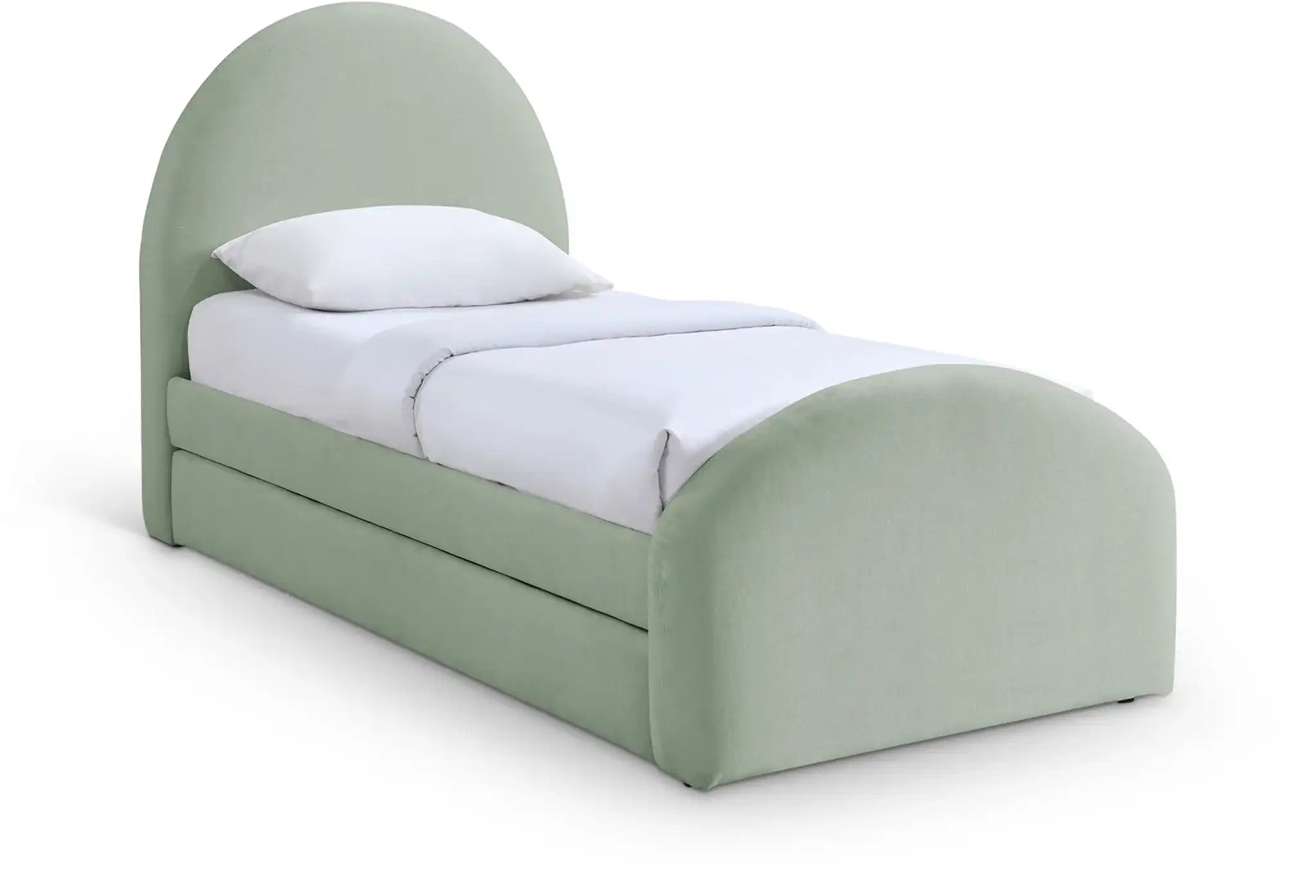 Andaz - Chenille Fabric Upholstered Trundle Bed - Best Buy Furniture