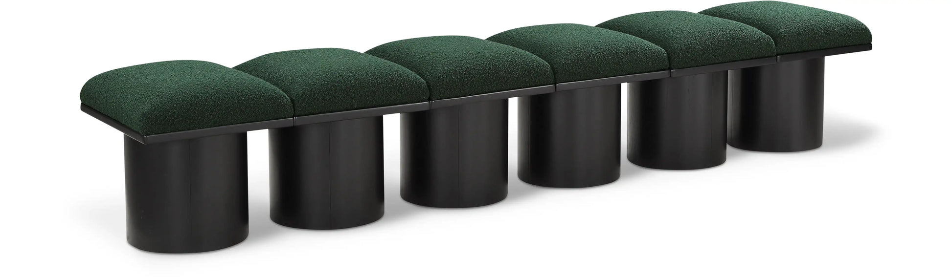 Pavilion - 6 Piece Modular Bench With Black Base - Best Buy Furniture