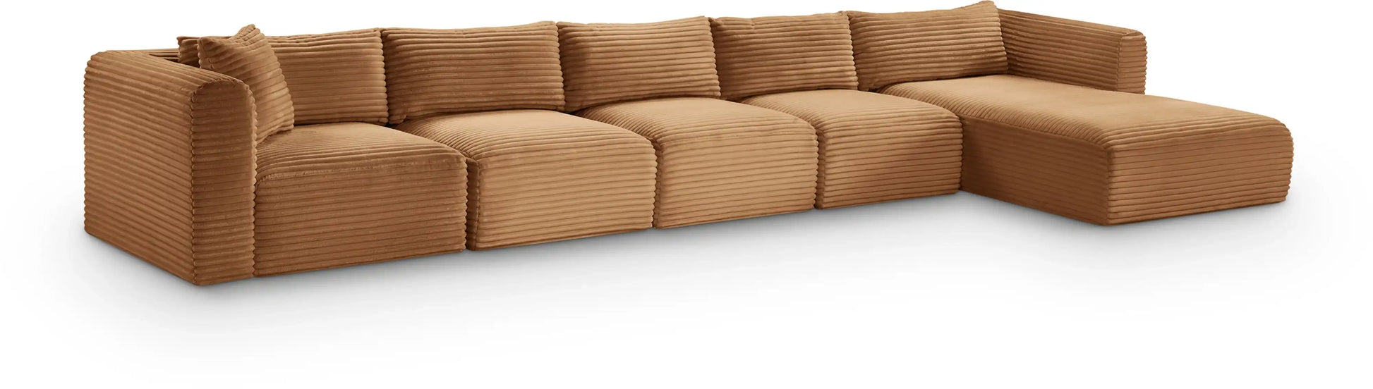 Shaggy - Fabric 5 Piece Modular Sectional With Chaise - Best Buy Furniture