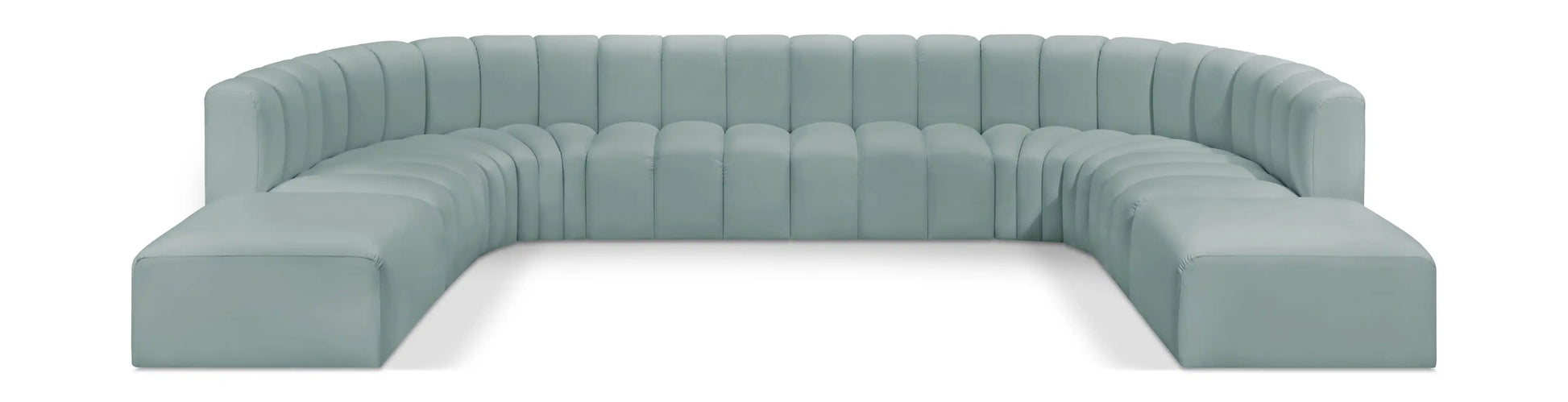 Arc - Faux Leather Modular Sectional - Best Buy Furniture