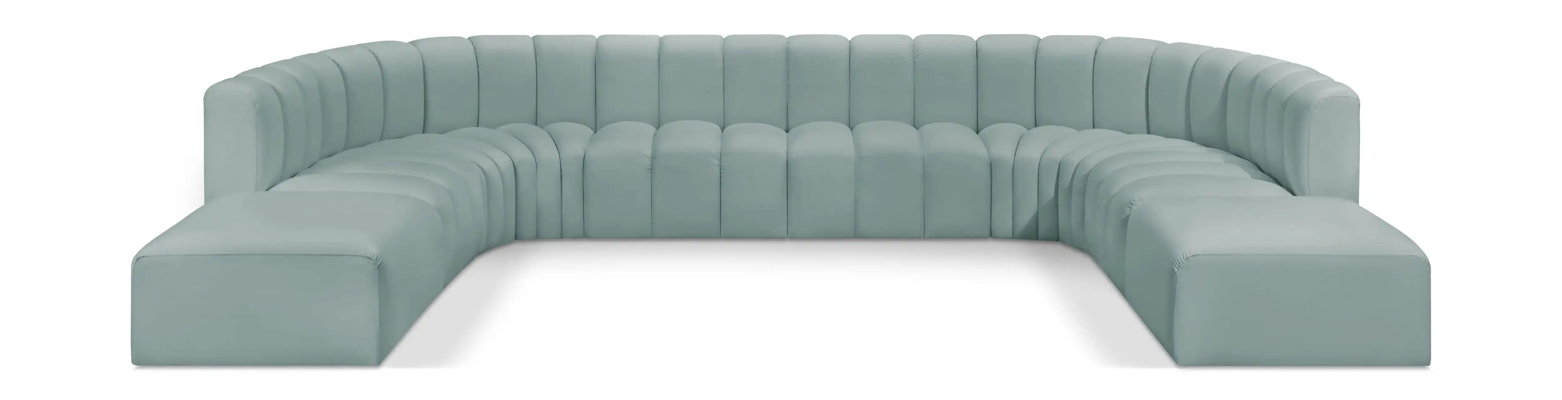 Arc - Faux Leather Modular Sectional - Best Buy Furniture