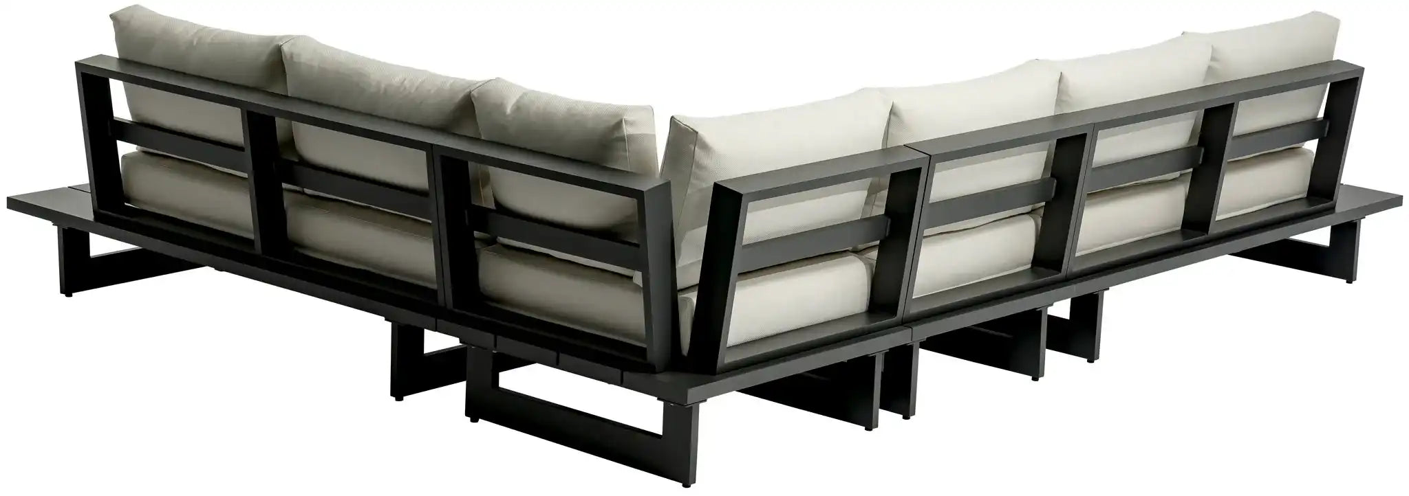 Maldives - 4 Piece Water Resistant Outdoor Patio Modular Sectional With Gray Base