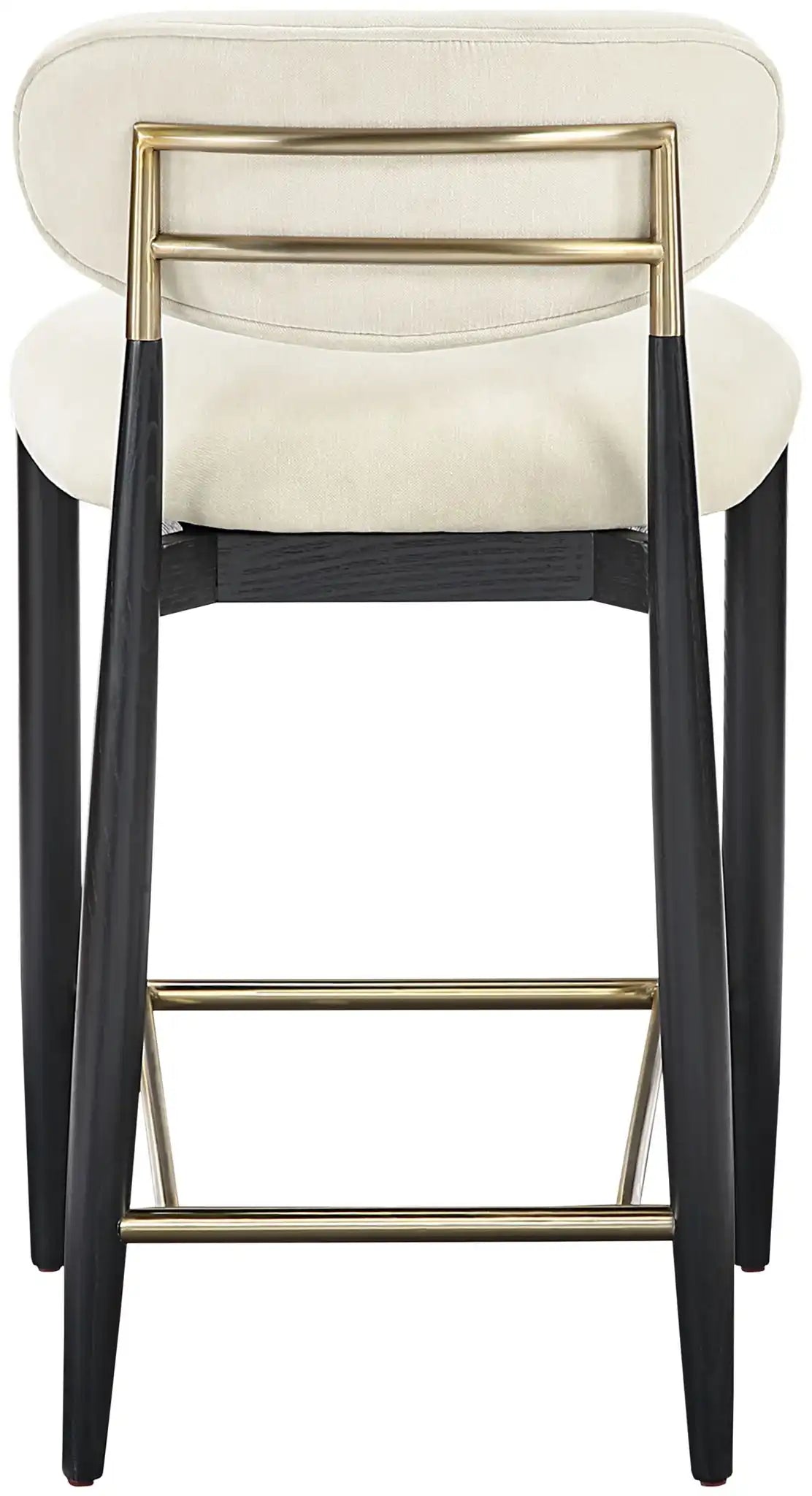 Riccio - Fabric Stool - Black Frame