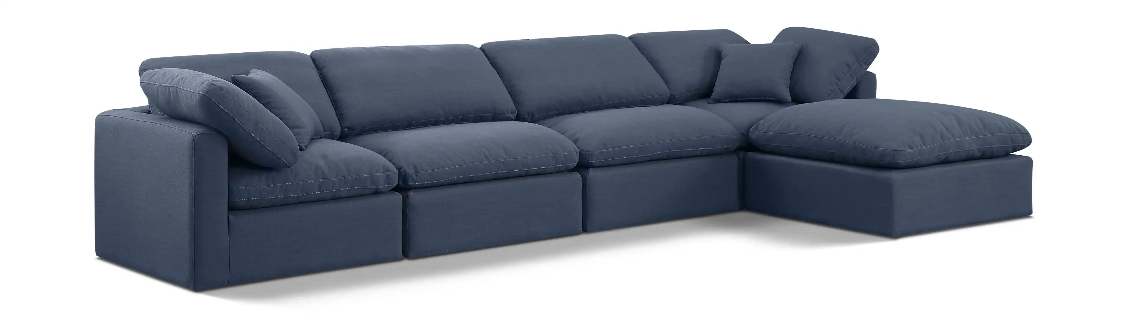 Indulge - Linen 5 Piece Modular Sectional With Chaise - Best Buy Furniture