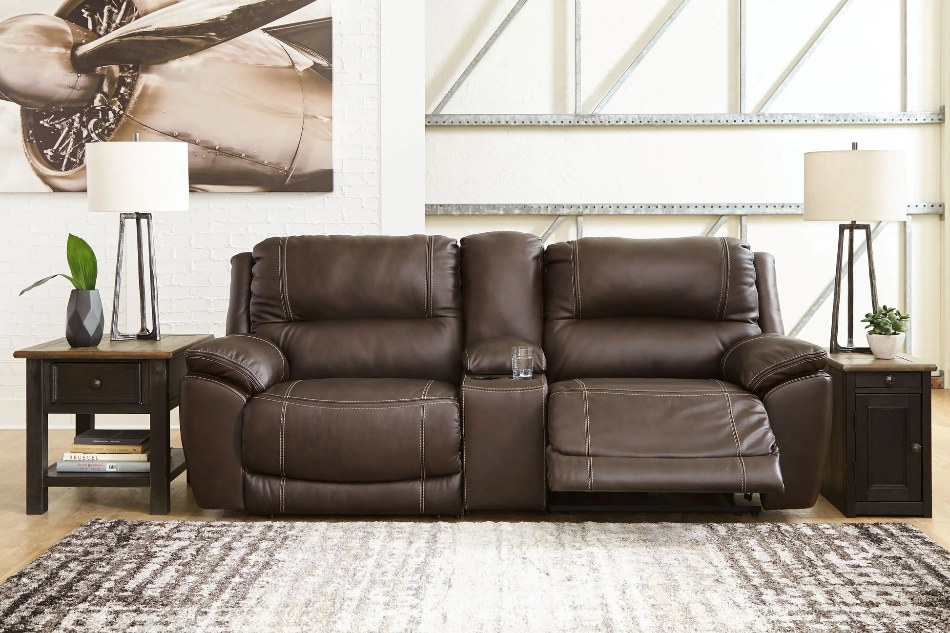 Dunleith - Power Reclining Sectional - Best Buy Furniture