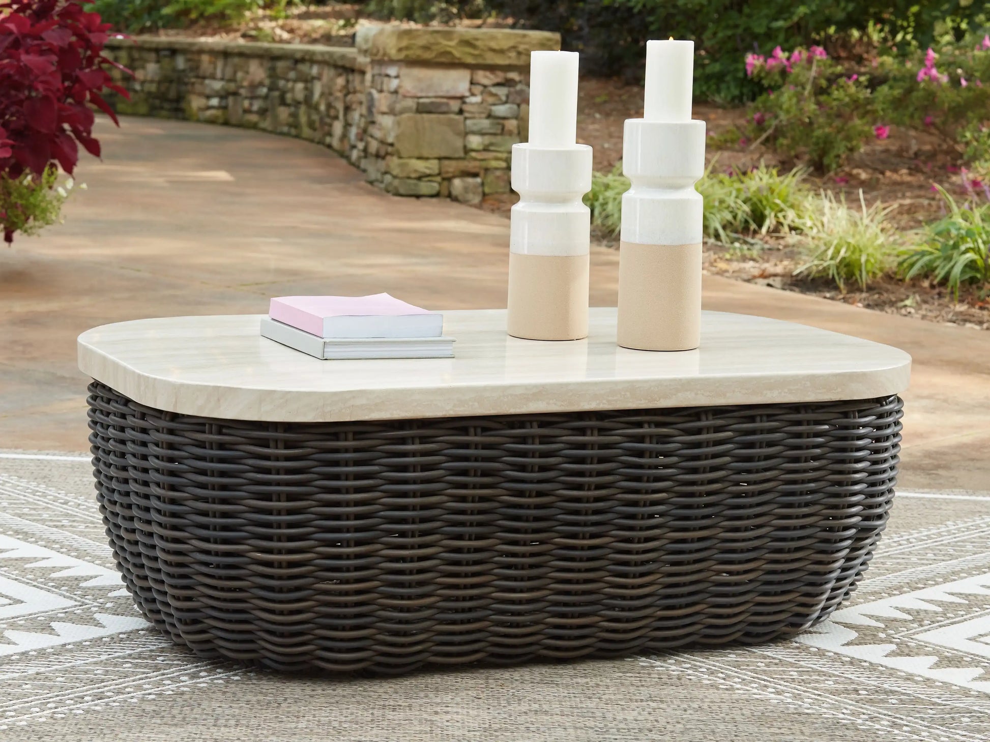 Kimora - Rectangular Cocktail Table - Beige / Dark Brown - Best Buy Furniture