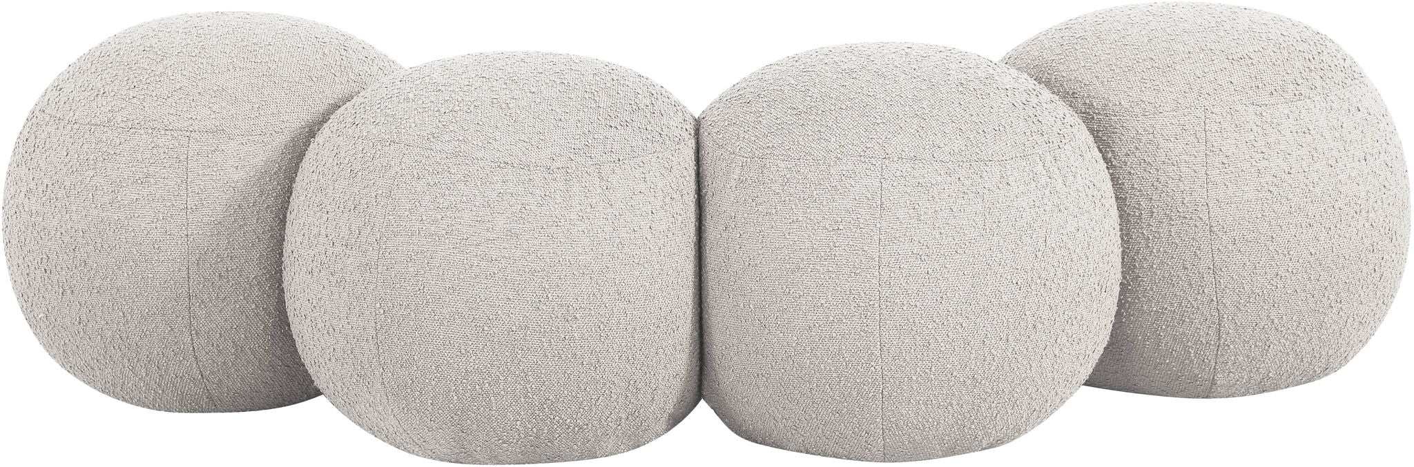 Apollo - Boucle Fabric Bench