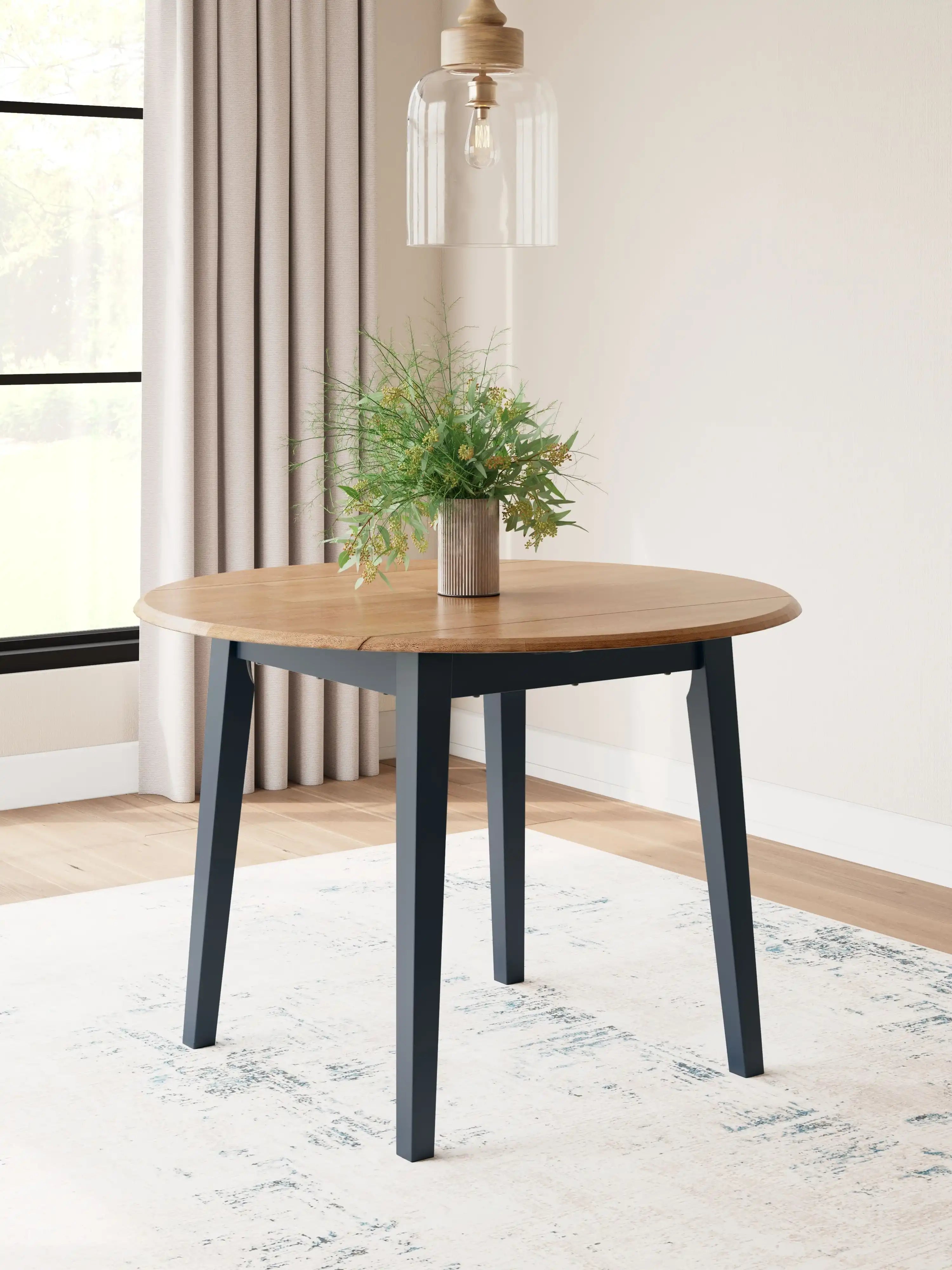 Gesthaven - Round Dining Room Drop Leaf Table - Best Buy Furniture