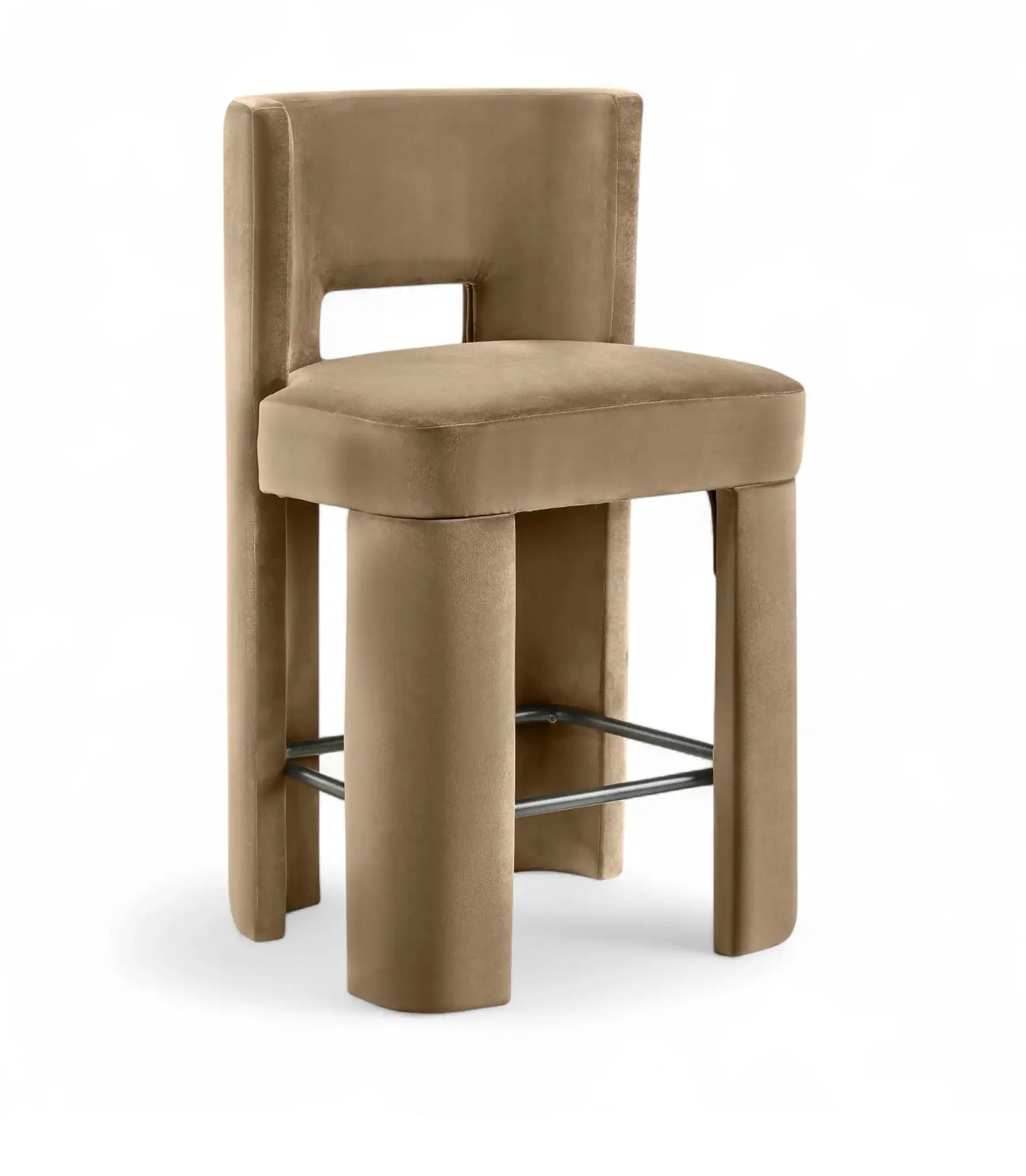 Zuno - Velvet Performance Fabric Upholstered Counter Stool (Set of 2) - Best Buy Furniture