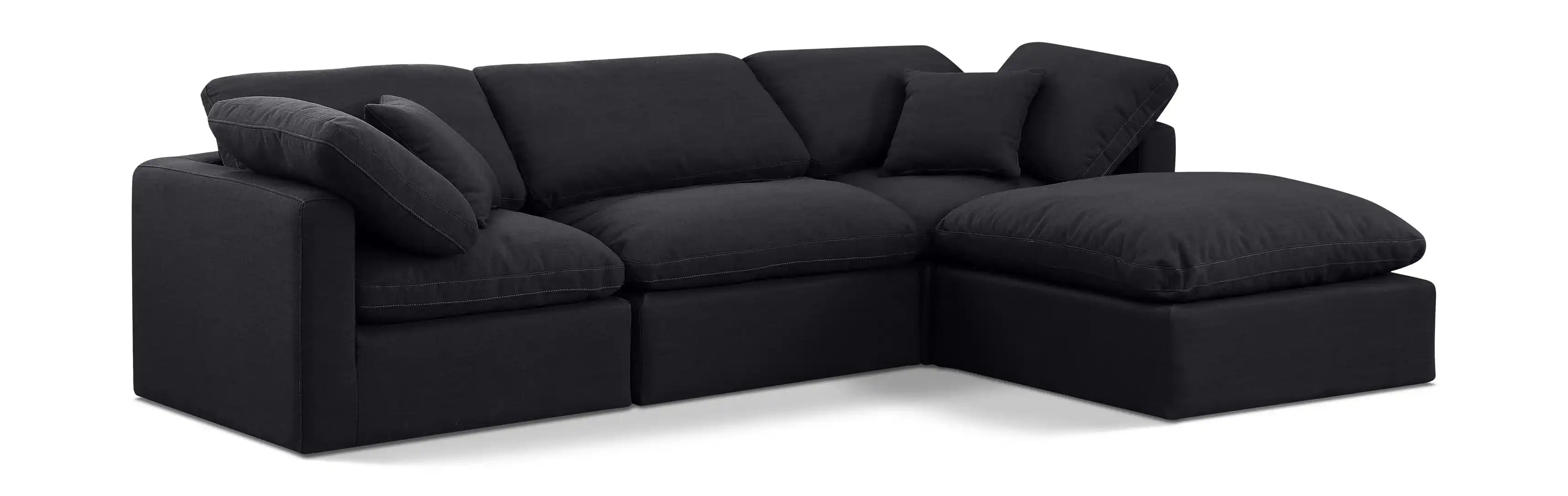 Indulge - Linen 4 Piece Modular Sectional With Chaise - Best Buy Furniture
