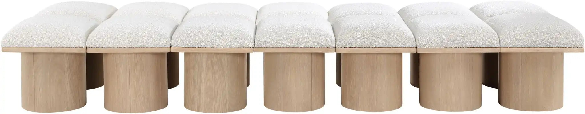 Pavilion - 14 Piece Modular Bench With Natural Base