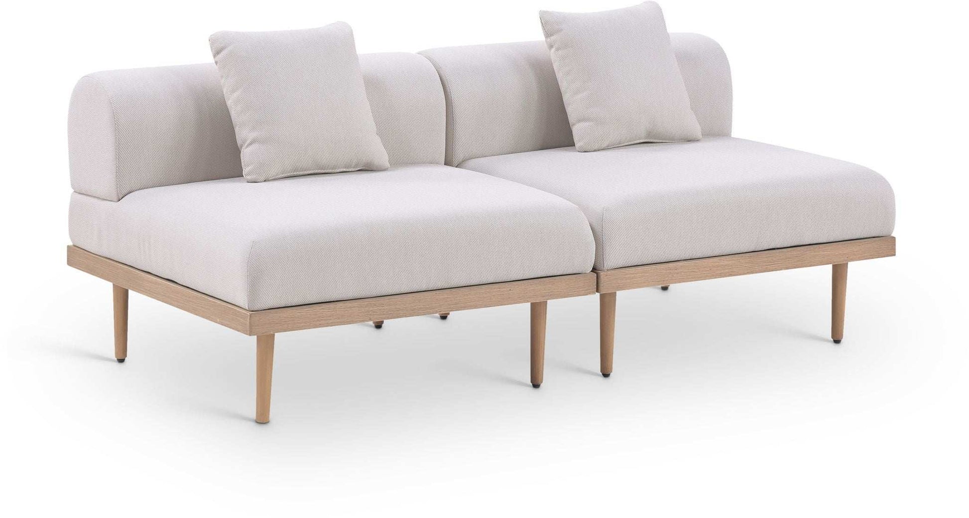 Laguna - 2 Piece Resilient Water Resistant Fabric 71" Outdoor Patio Armless Modular Loveseat - Best Buy Furniture
