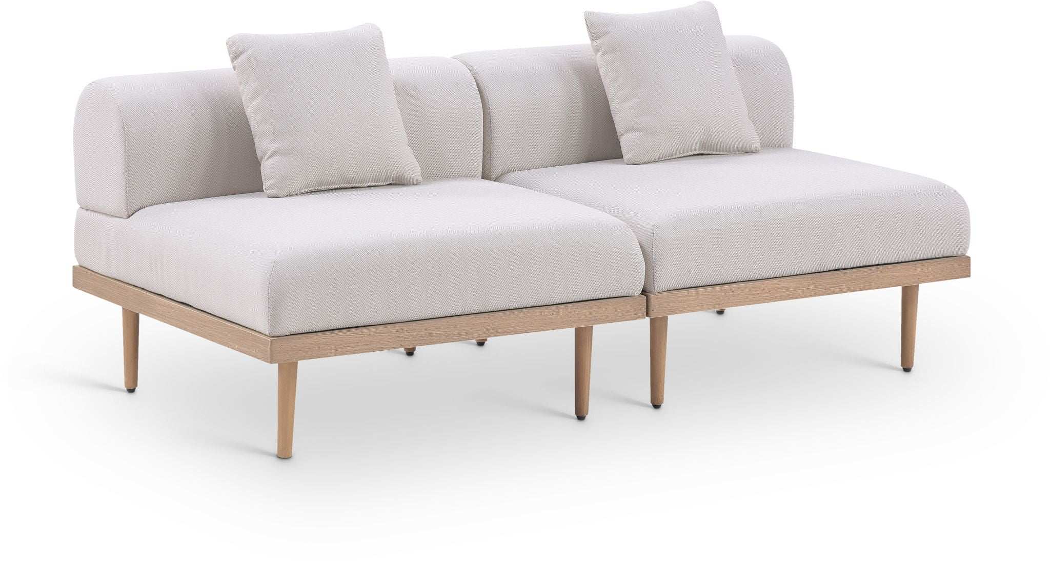 Laguna - 2 Piece Resilient Water Resistant Fabric 71" Outdoor Patio Armless Modular Loveseat - Best Buy Furniture
