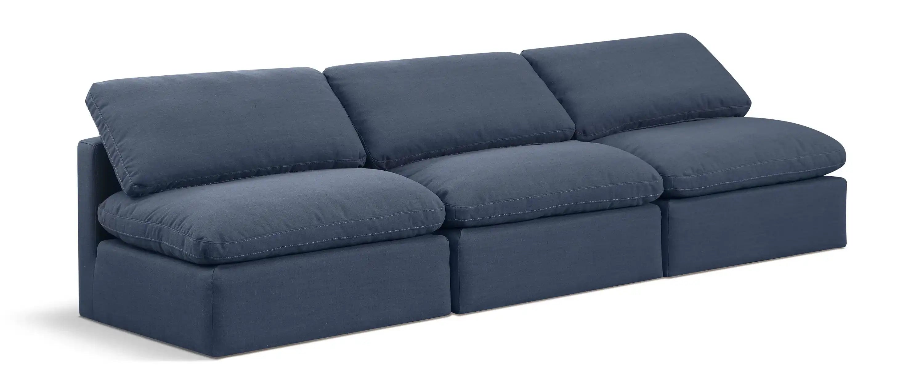 Indulge - Linen 3 Seat Modular Armless Sofa - Best Buy Furniture