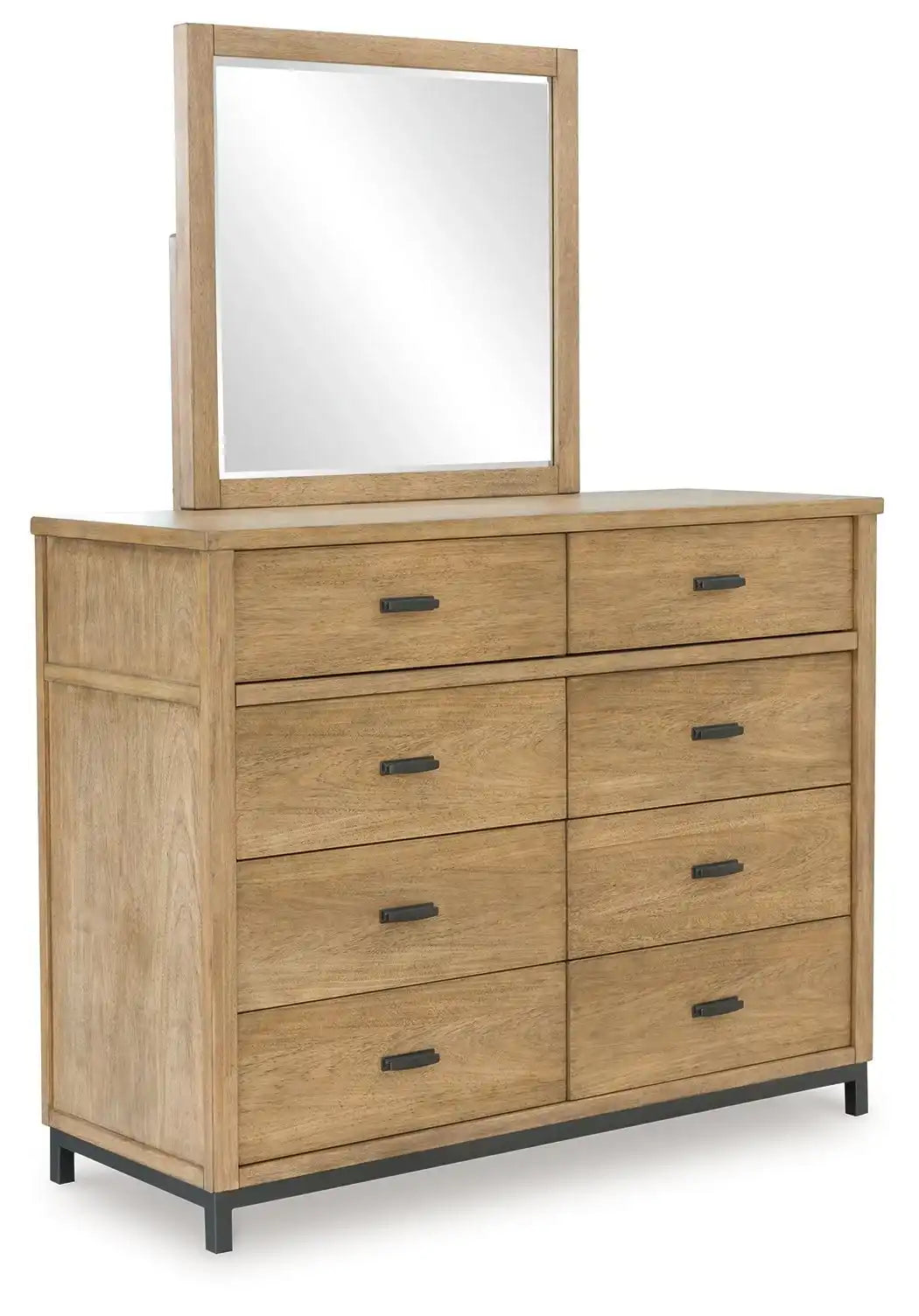 Tomtyn - Dresser And Mirror - Light Brown - Best Buy Furniture