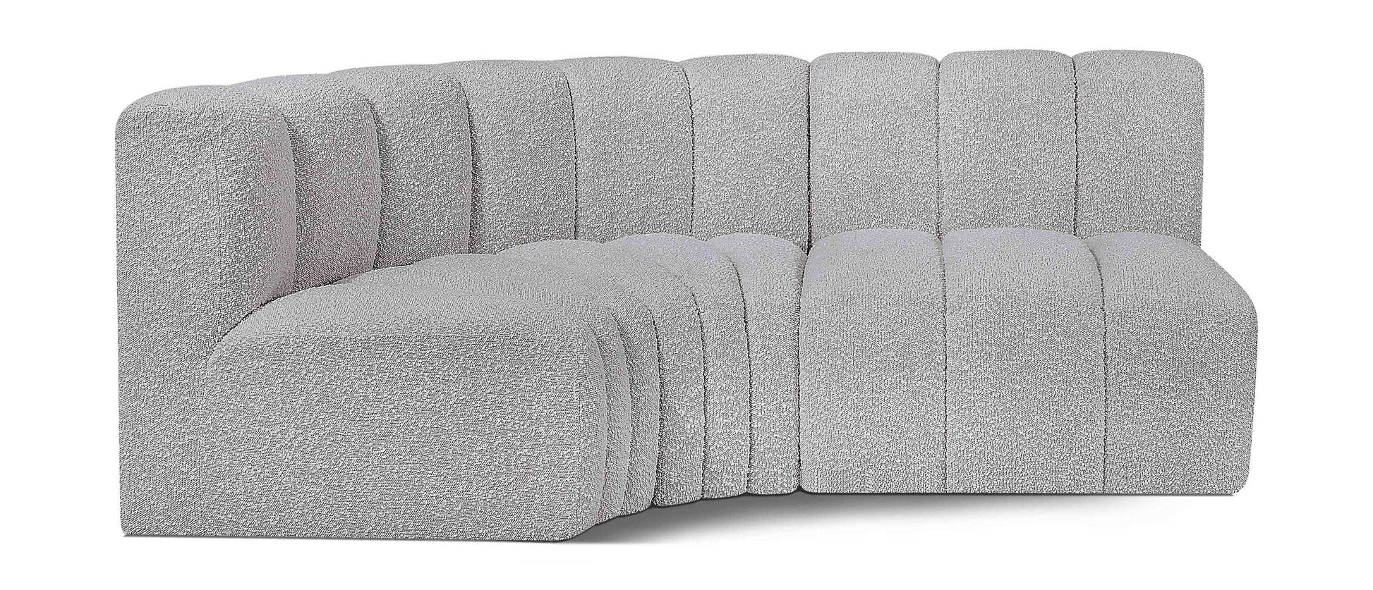 Arc - Boucle Fabric 3 Piece Sofa - Best Buy Furniture