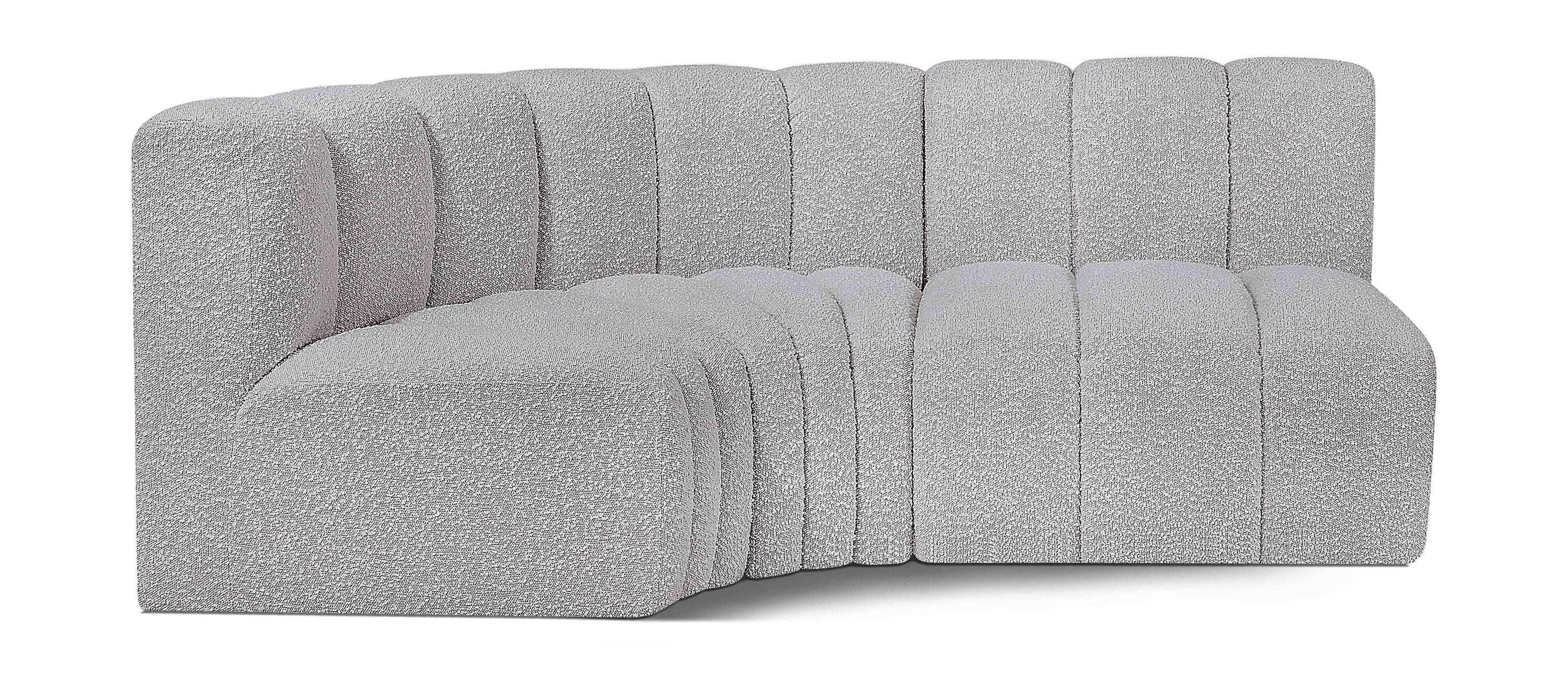 Arc - Boucle Fabric 3 Piece Sofa - Best Buy Furniture