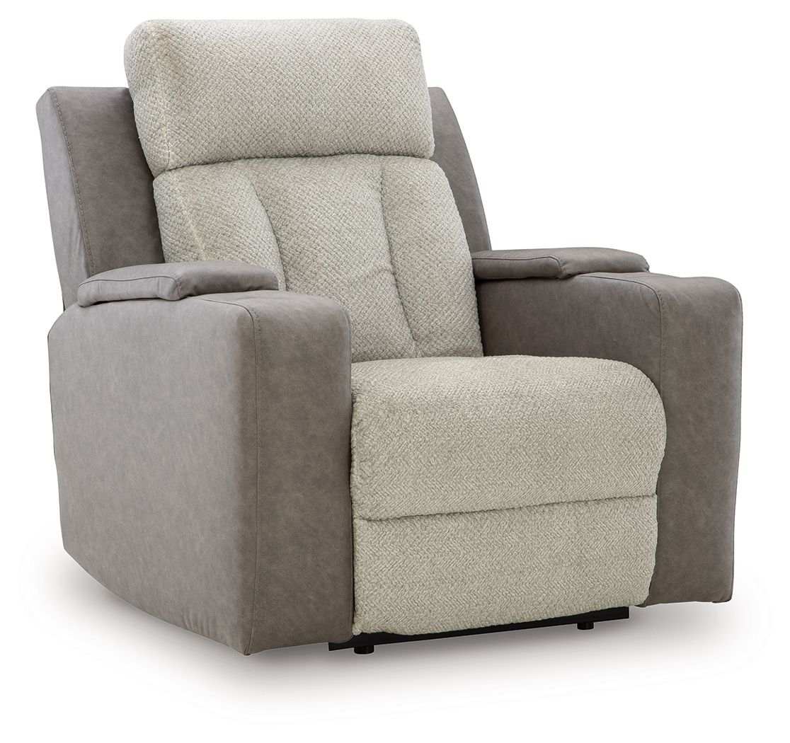WhipLash - Power Recliner With Adj Headrest - Sisal - Best Buy Furniture
