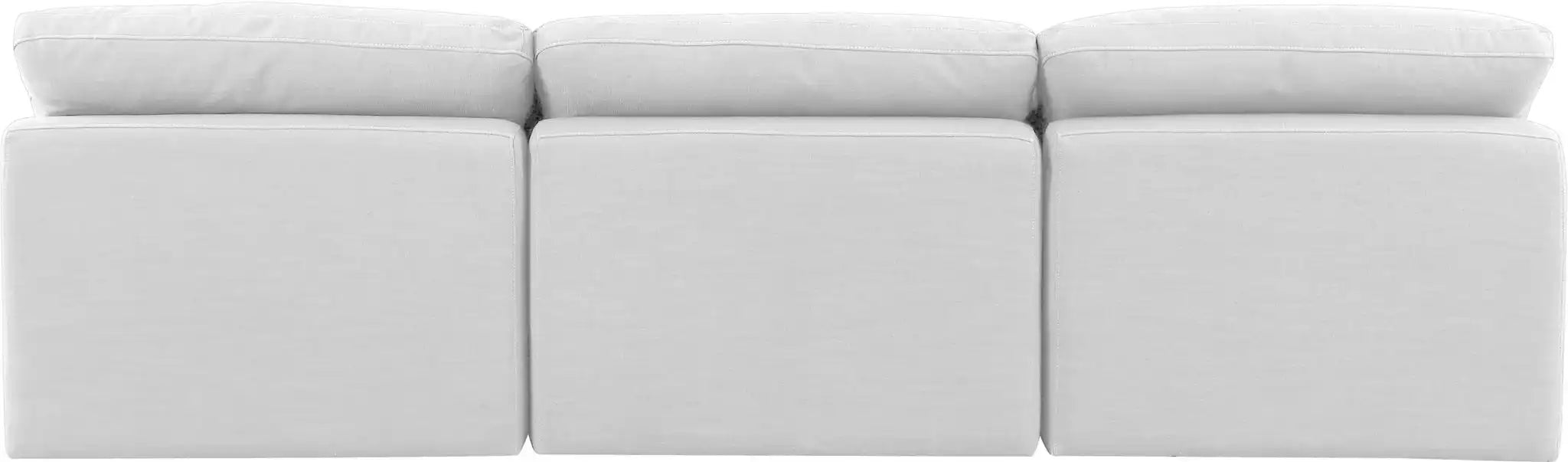 Indulge - Linen 3 Piece Modular Armless Sofa - White