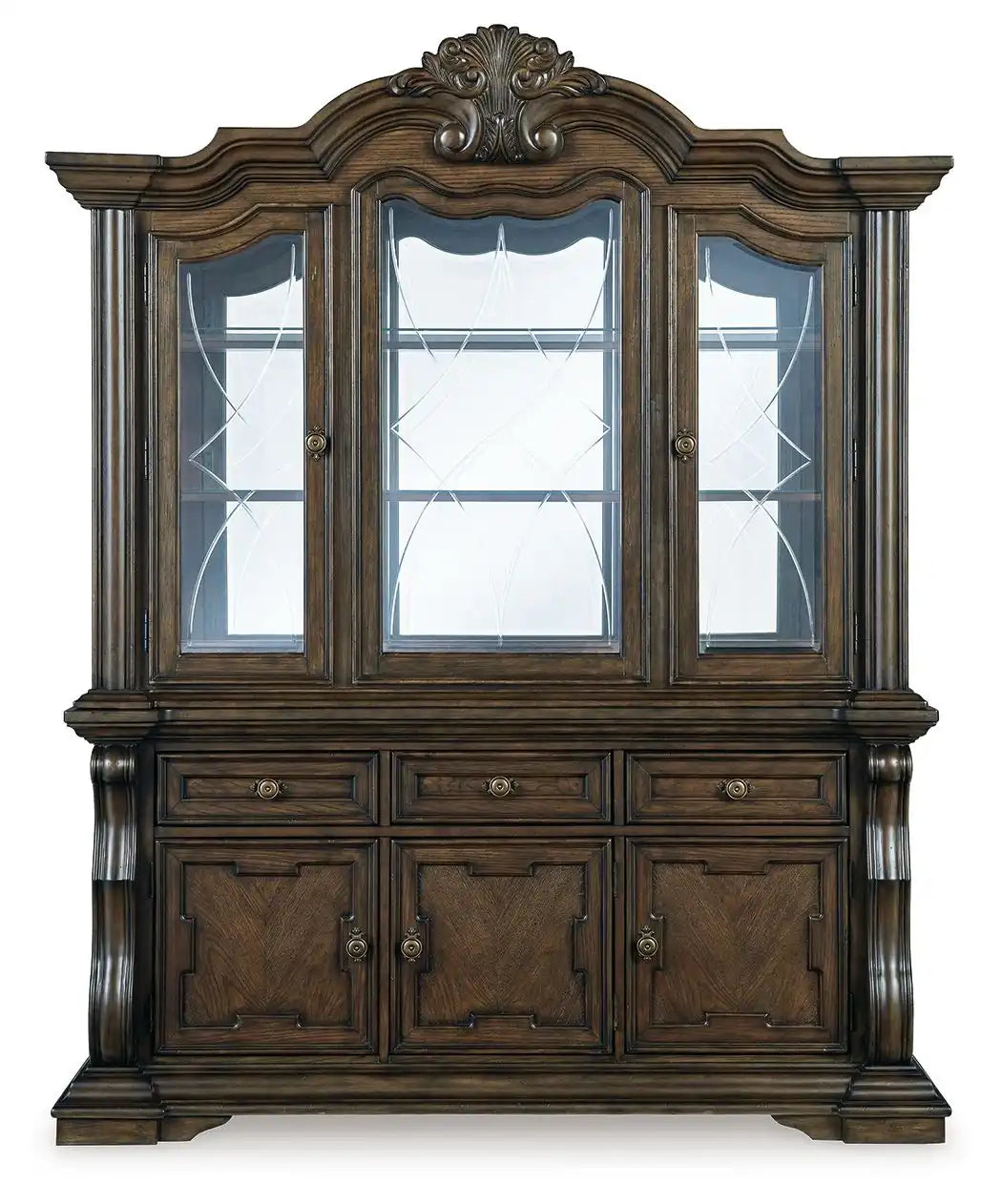 Maylee - Dining Buffet And Hutch - Dark Brown - Best Buy Furniture