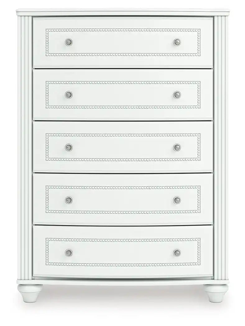 Kozlani - Five Drawer Chest - White