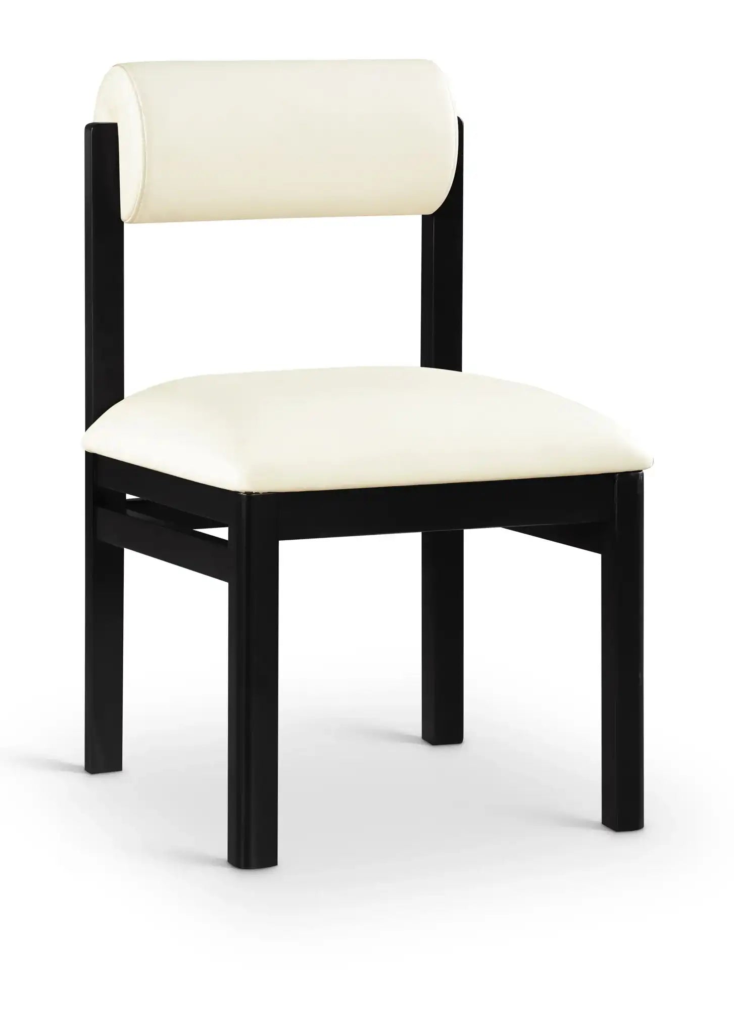 Roundhill - Faux Leather Dining Chair (Set of 2) - Black Frame - Best Buy Furniture