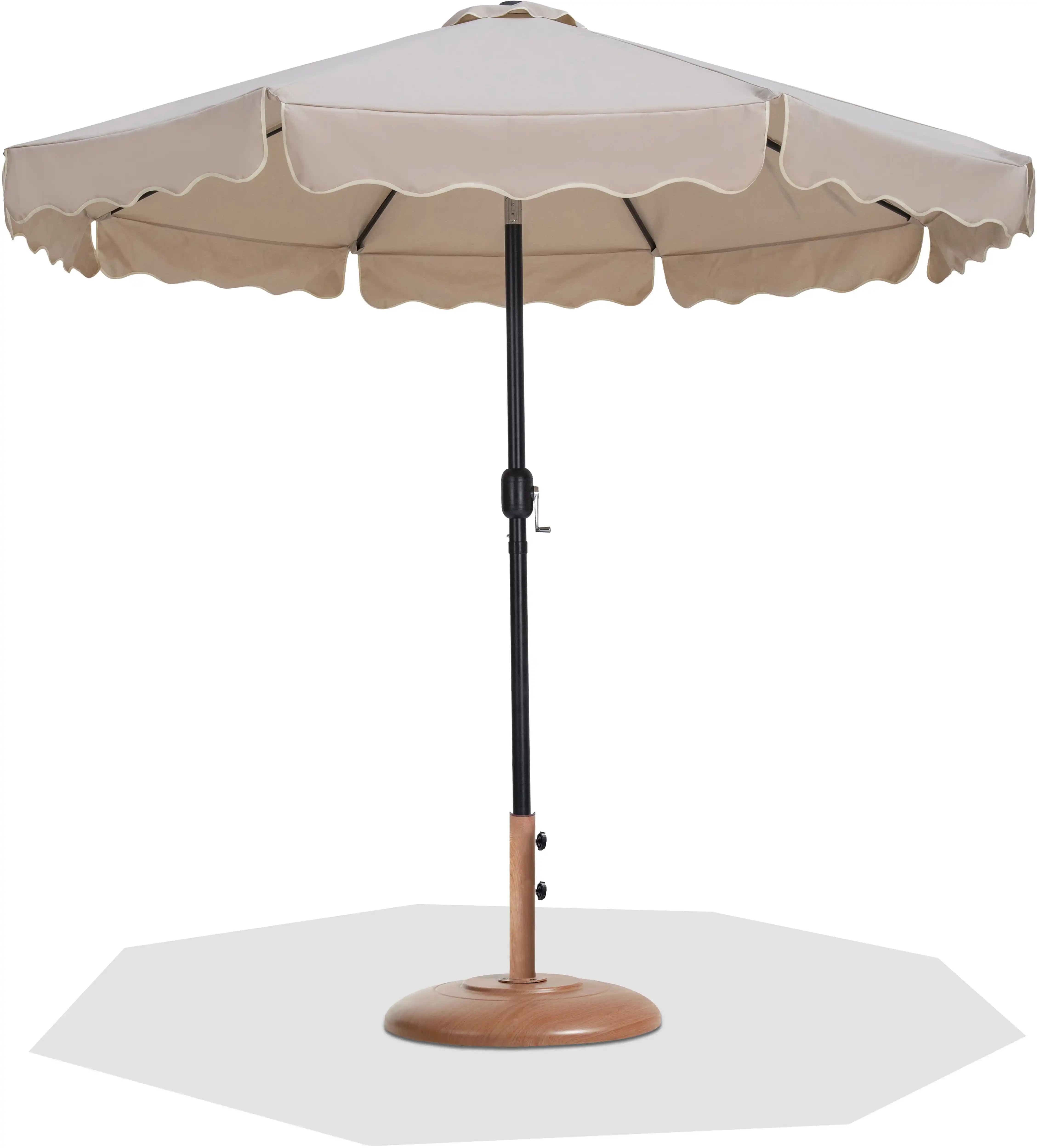 Amalfi - Patio Umbrella - Light Brown Base / Black Pole - Best Buy Furniture